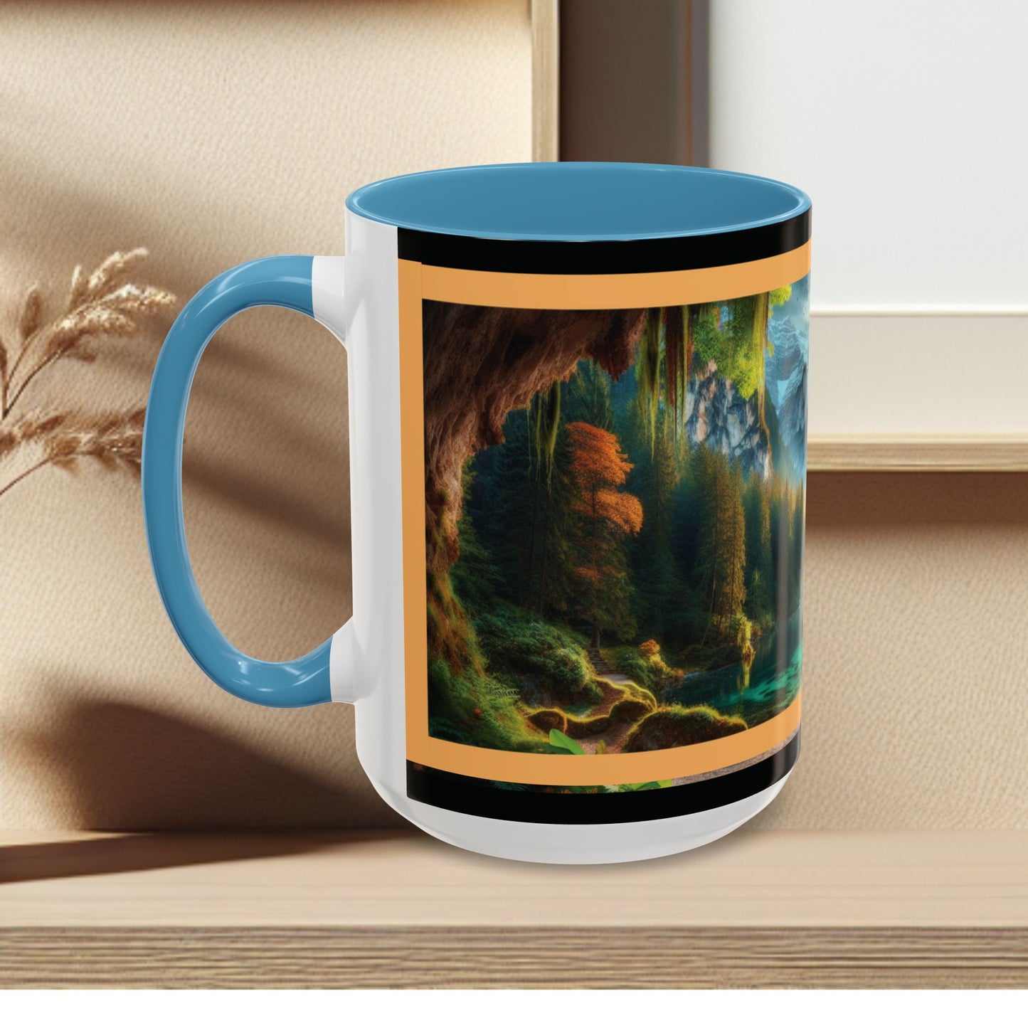 Mug: By the River-Accent Coffee Mug (11oz, 15oz)