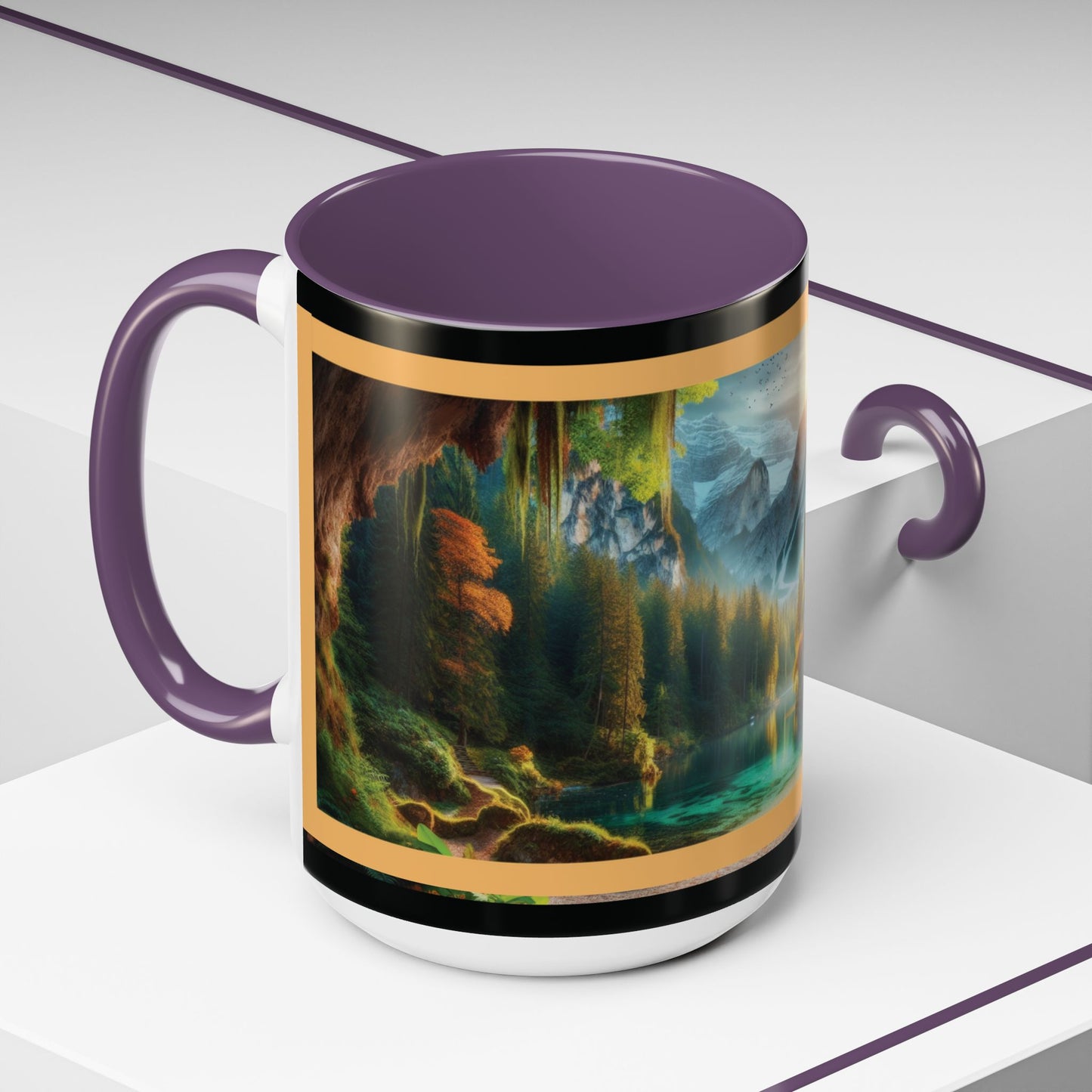 Mug: By the River-Accent Coffee Mug (11oz, 15oz)