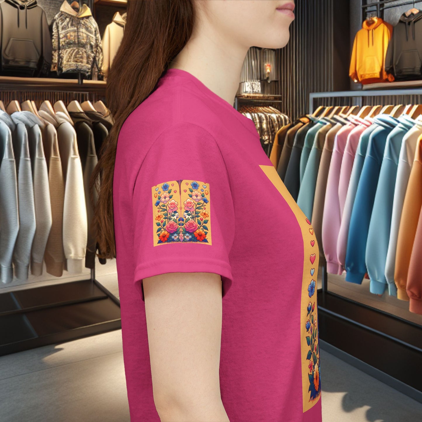 Loving Cat Flower Mozaic T-Shirt