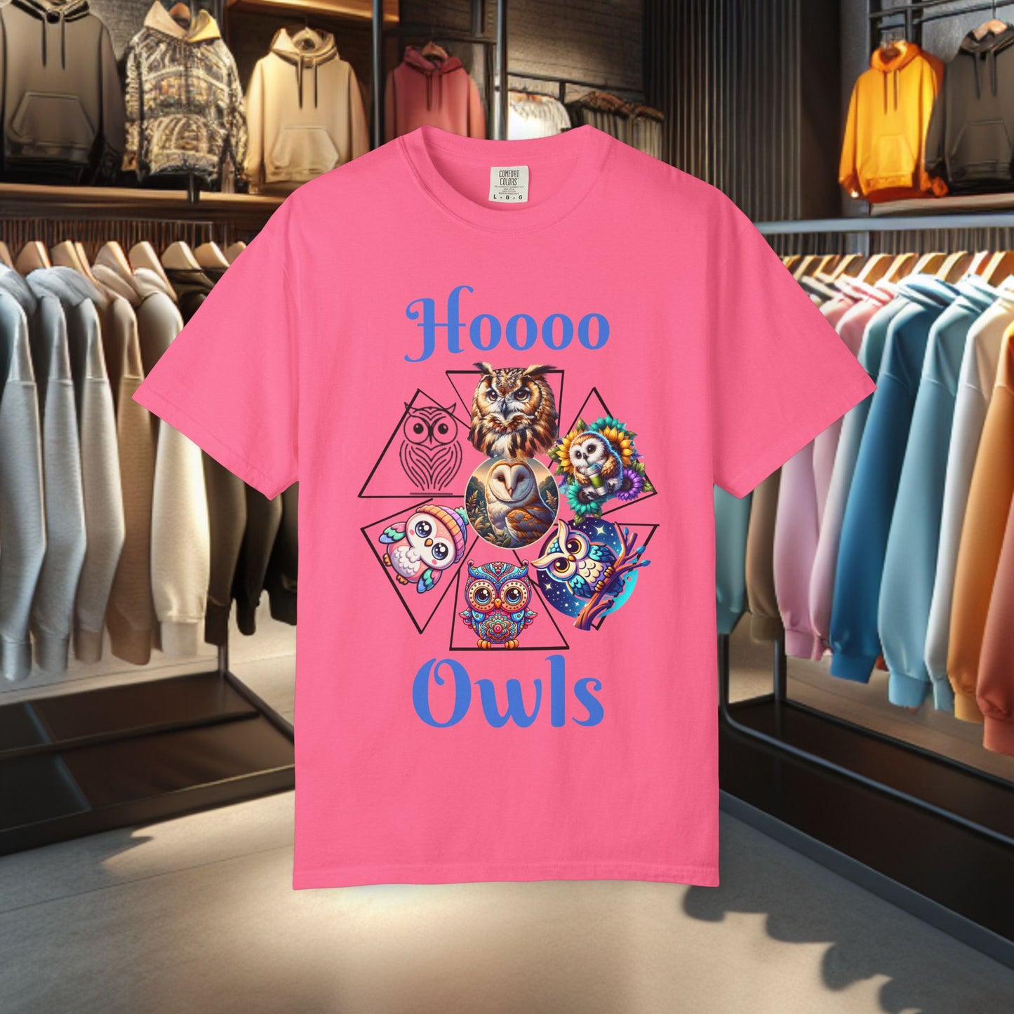 Colorful Owl Unisex T-Shirt - Wildlife Lover's Gift