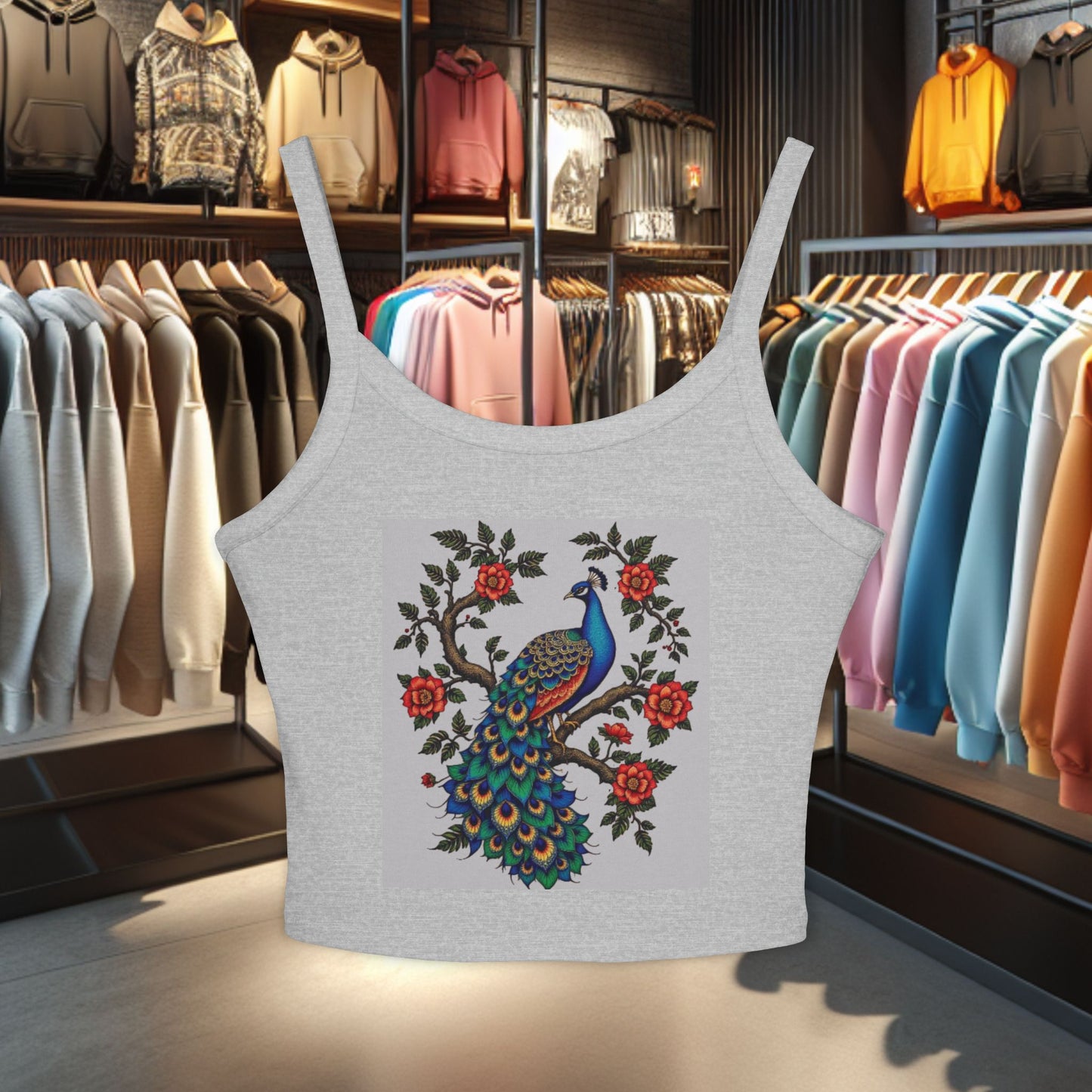 Floral Peacock Tank Top
