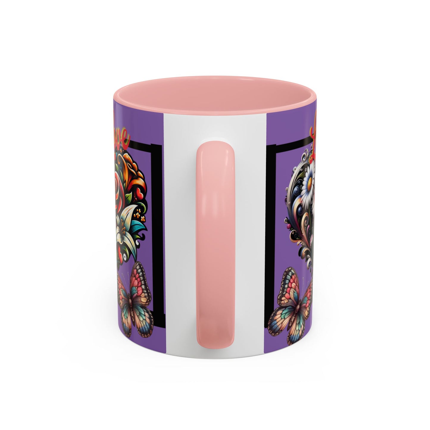 Love Coffee Mug - Vibrant Heart & Horse- Design, 11oz & 15oz