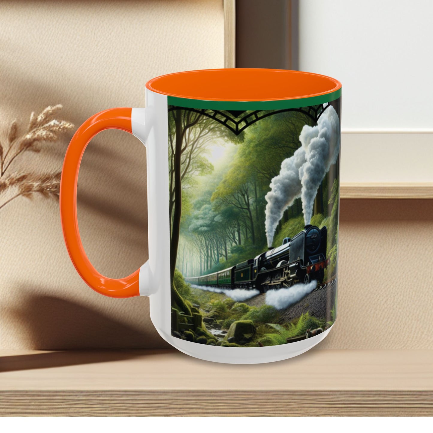 Mug - Jungle Train - Accent Coffee Mug (11oz, 15oz) (AOP)