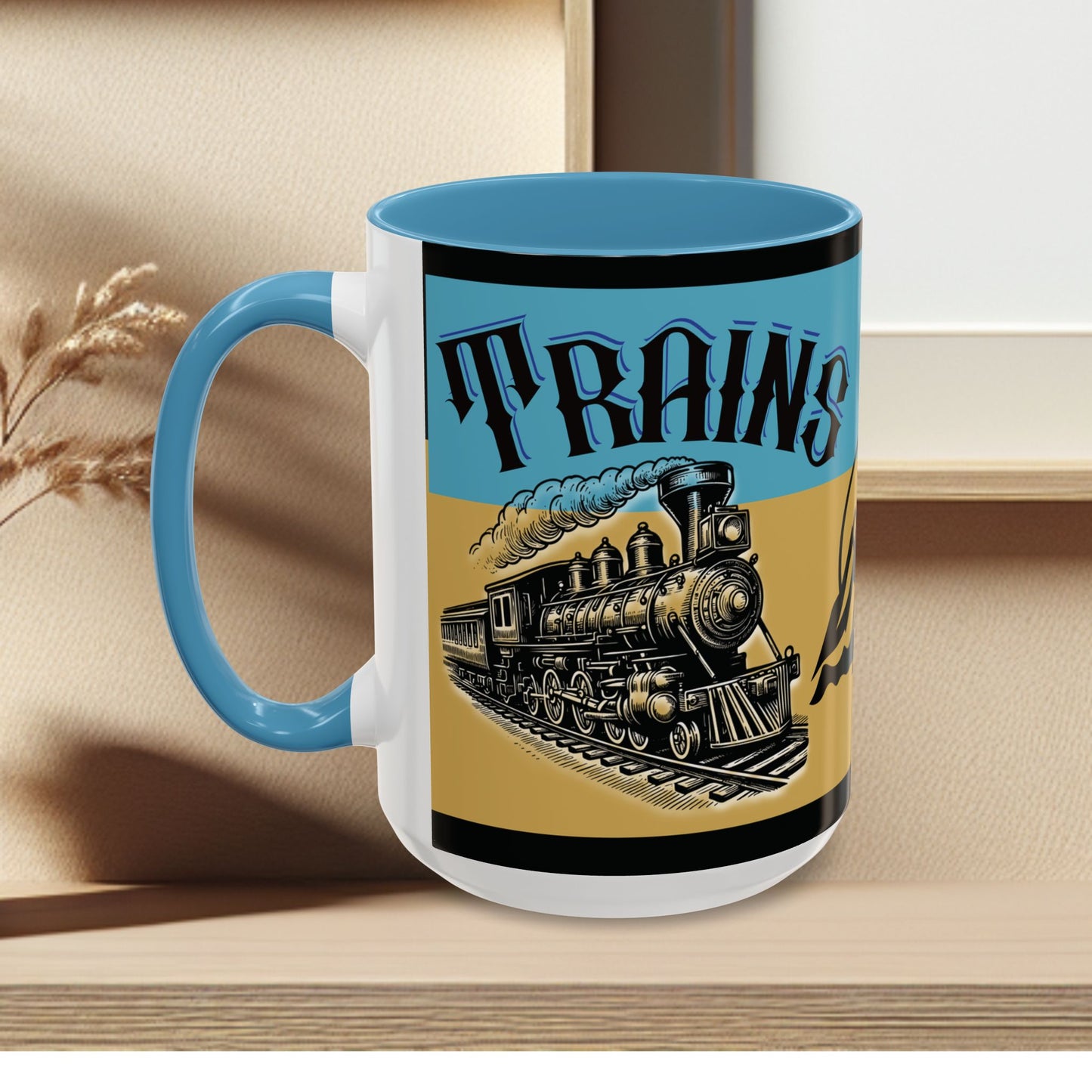 Mug-Trains Accent Coffee Mug