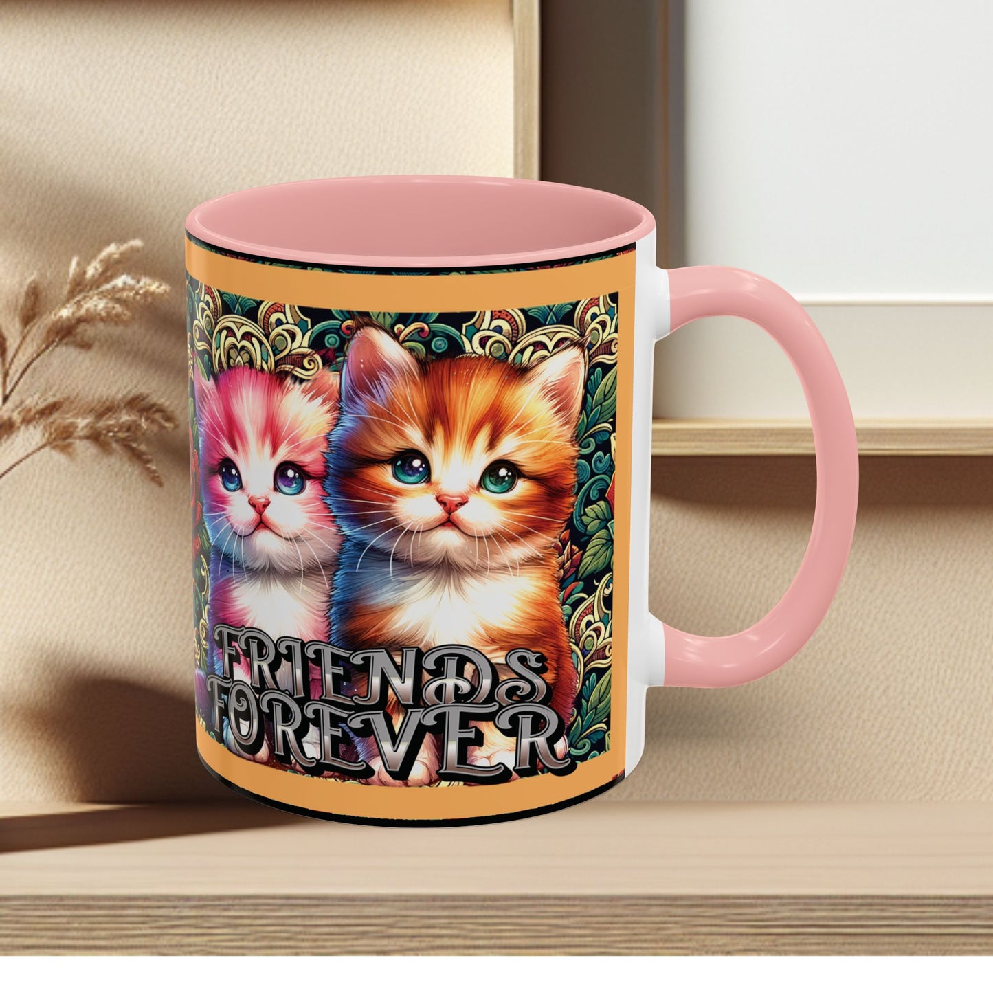 Coffee Mug Kittens Friends Forever