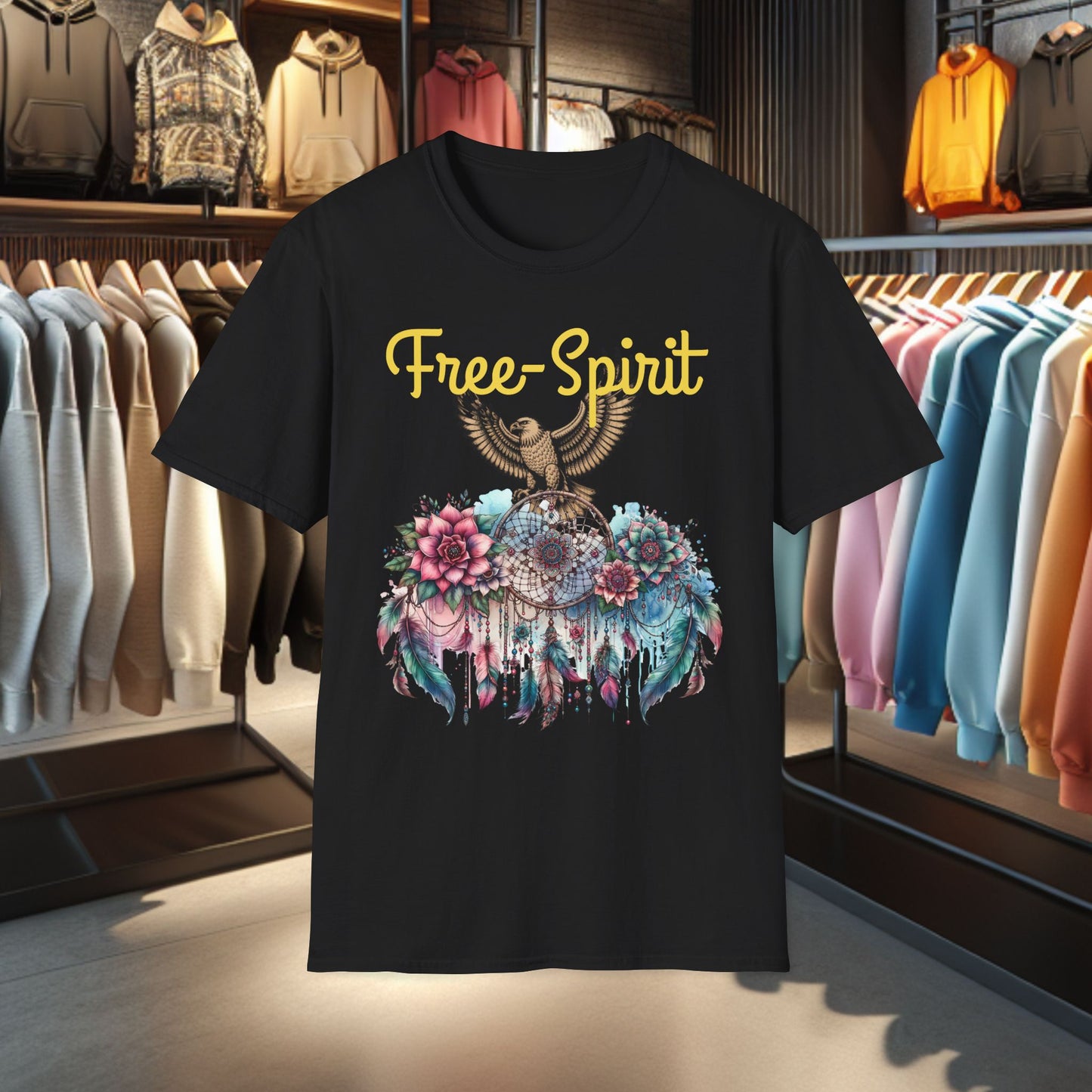 Dreamcatcher Unisex T-Shirt - Free-Spirit - Dreamcatcher & Egals