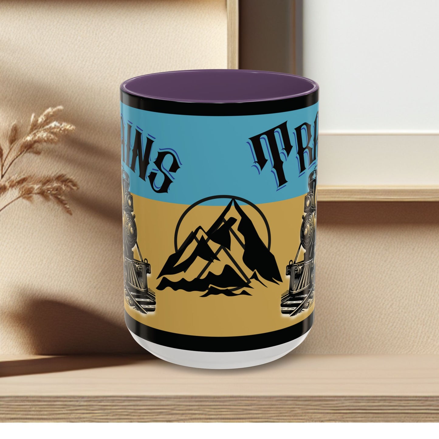 Mug-Trains Accent Coffee Mug