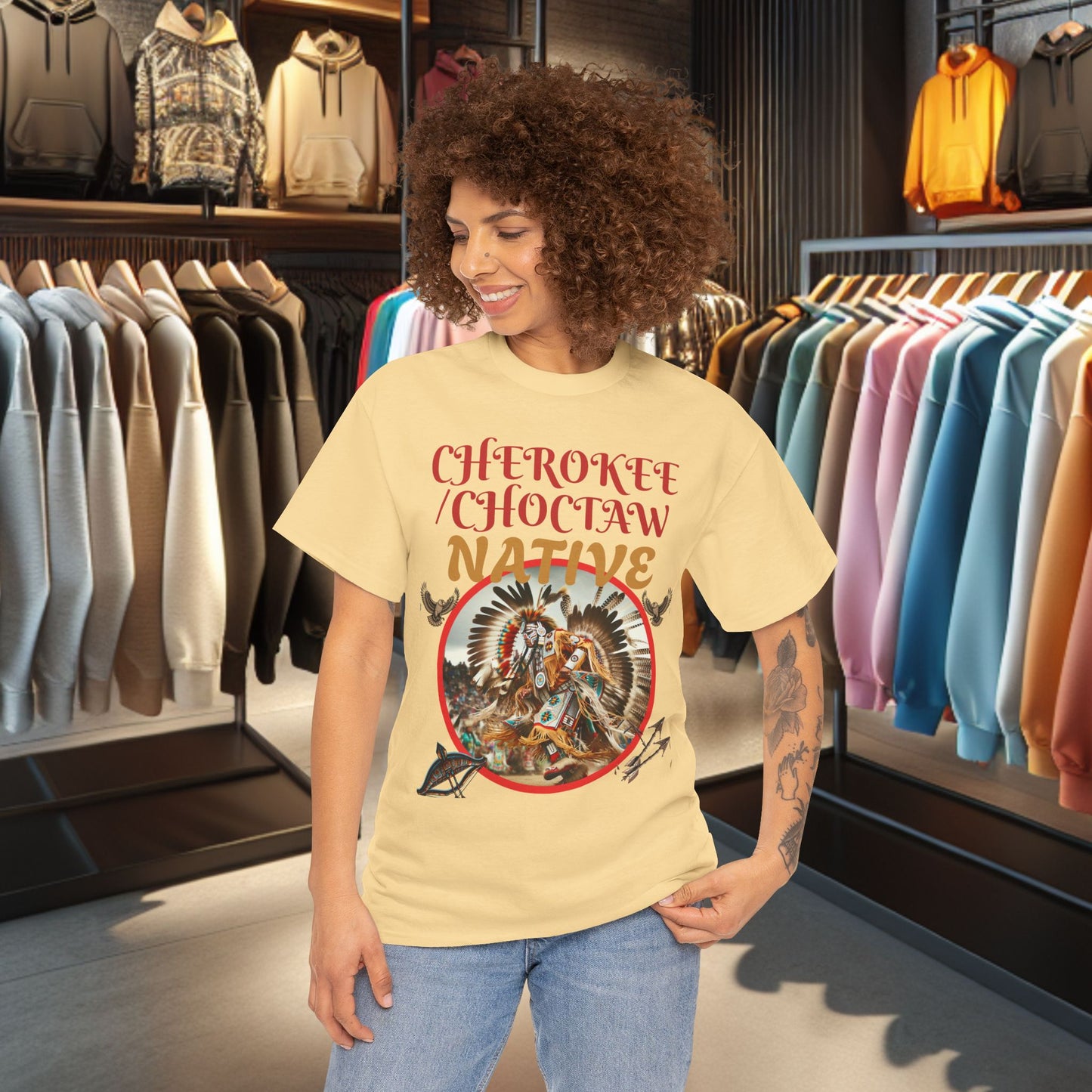 Cherokee / Choctaw Native- Heavy Cotton Tee