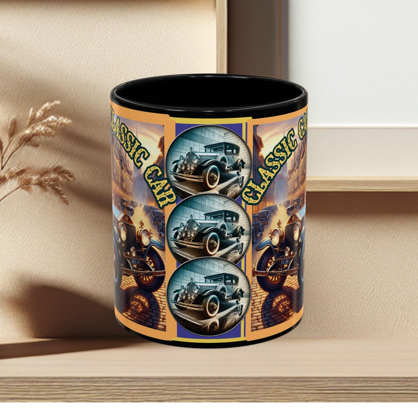 Mug-Blue Classic Car - Accent Coffee Mug (11oz, 15oz)