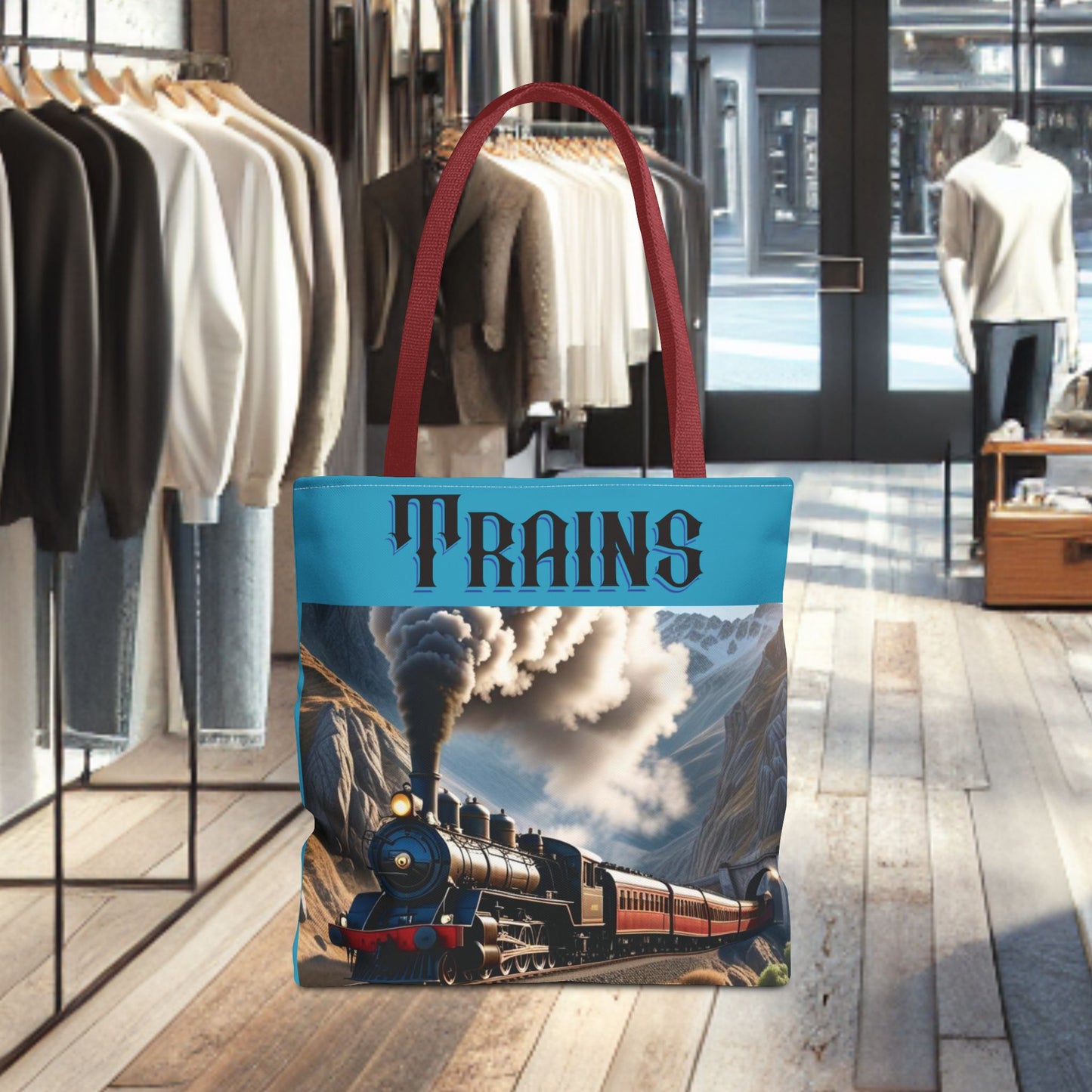Tote Bag- Trains -Tote Bag (AOP)