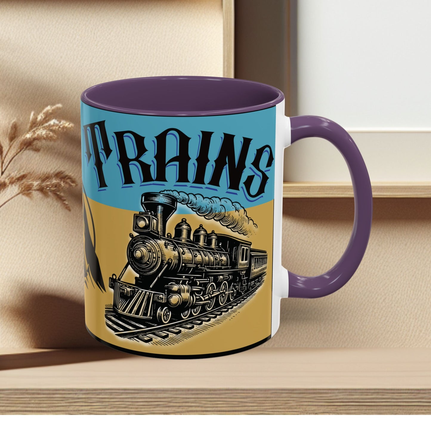 Mug-Trains Accent Coffee Mug