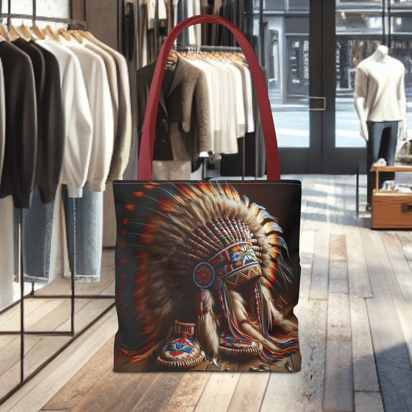 Native War Bonnet Tote Bag - Tribal Style Accessories