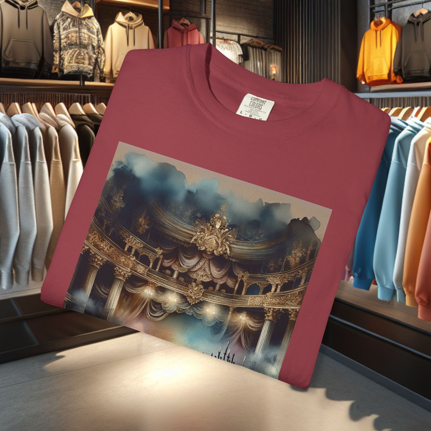 Dreamy Garden Unisex Garment-Dyed T-shirt - Artistic Floral Print - Perfect for Everyday Wear and Gifting