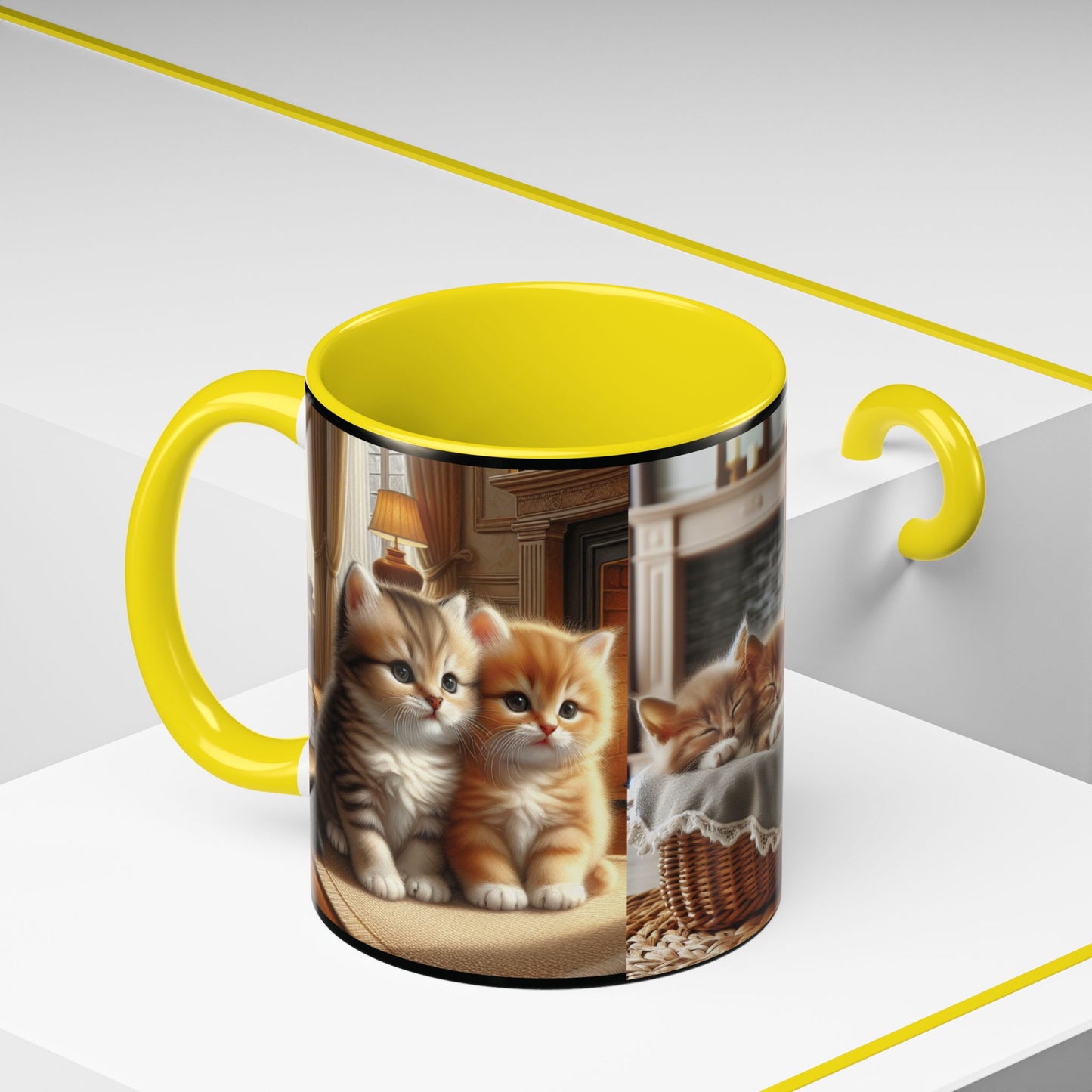 Mug- Kittens - Accent Coffee Mug (11oz, 15oz) (AOP)