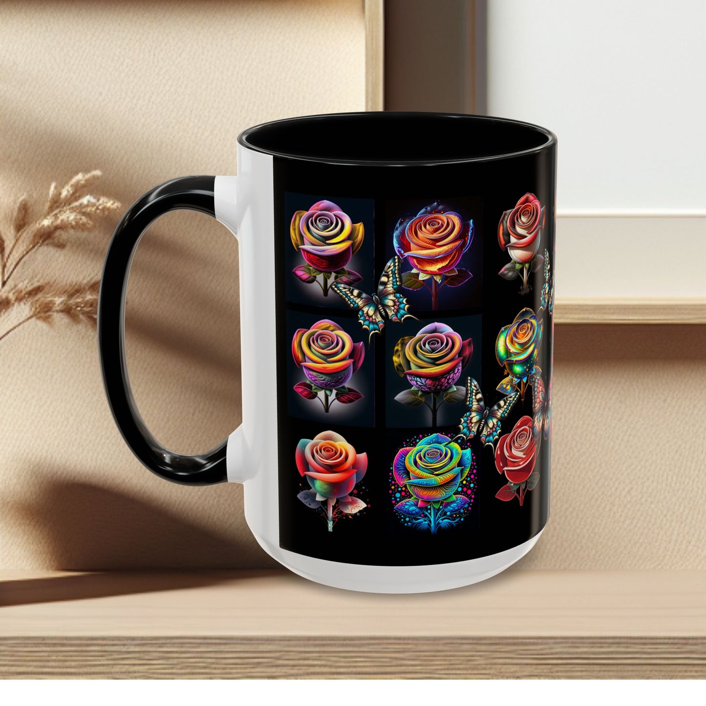 Floral Accent Mug - Perfect Gift for Garden Lovers