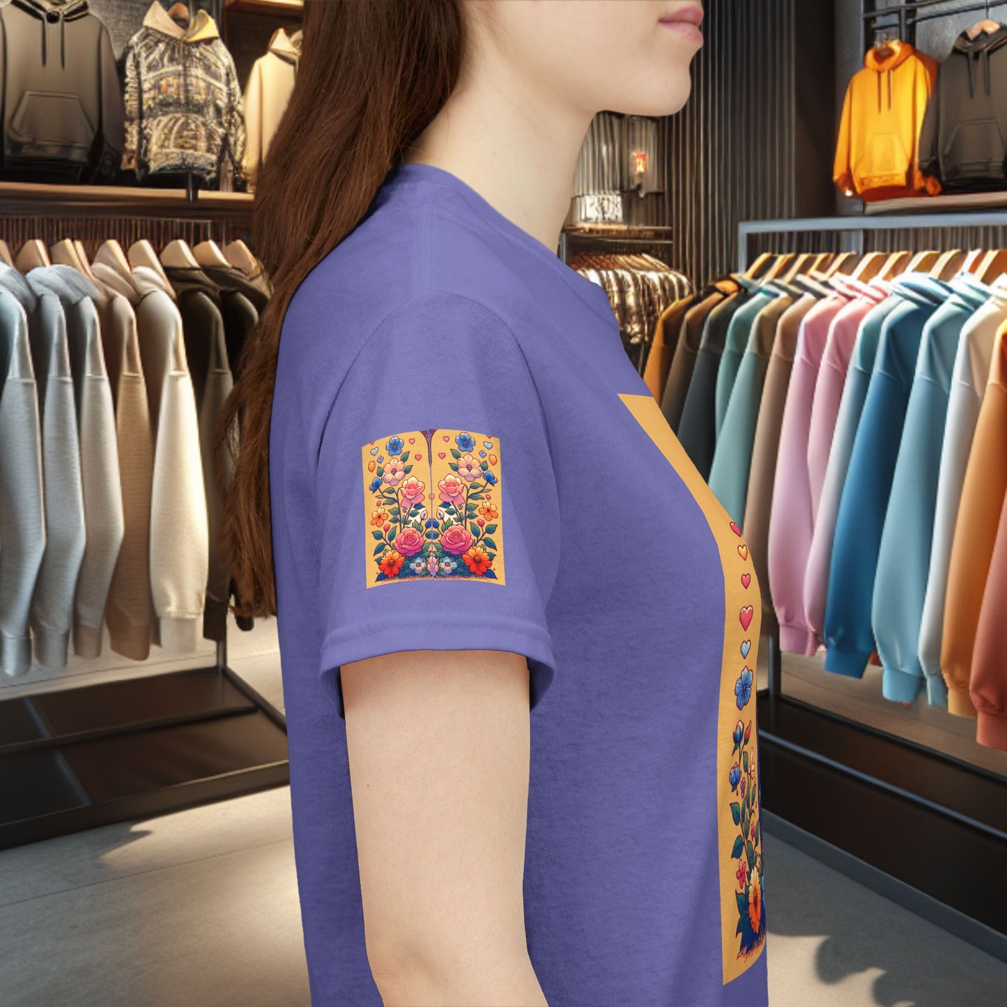 Loving Cat Flower Mozaic T-Shirt