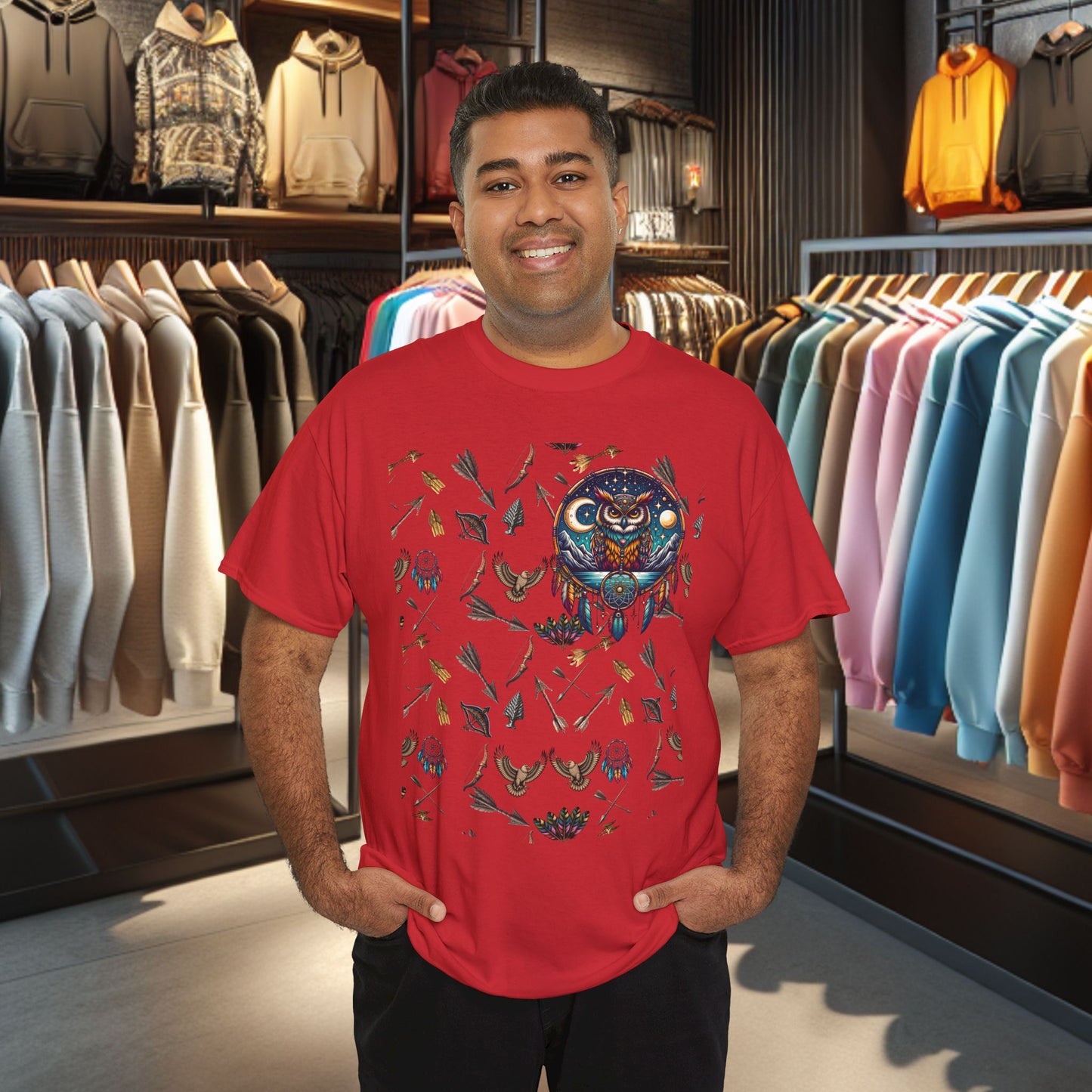 Men's Owl Dreamcatcher Graphic Tee,