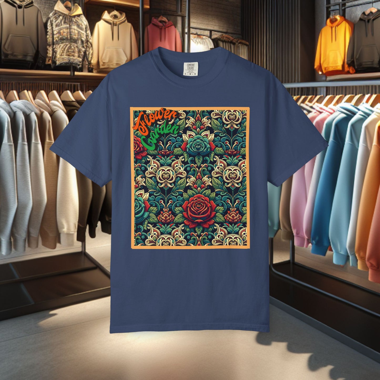 Unisex T-shirt- Flower Garden - Comfort Colors 1717-