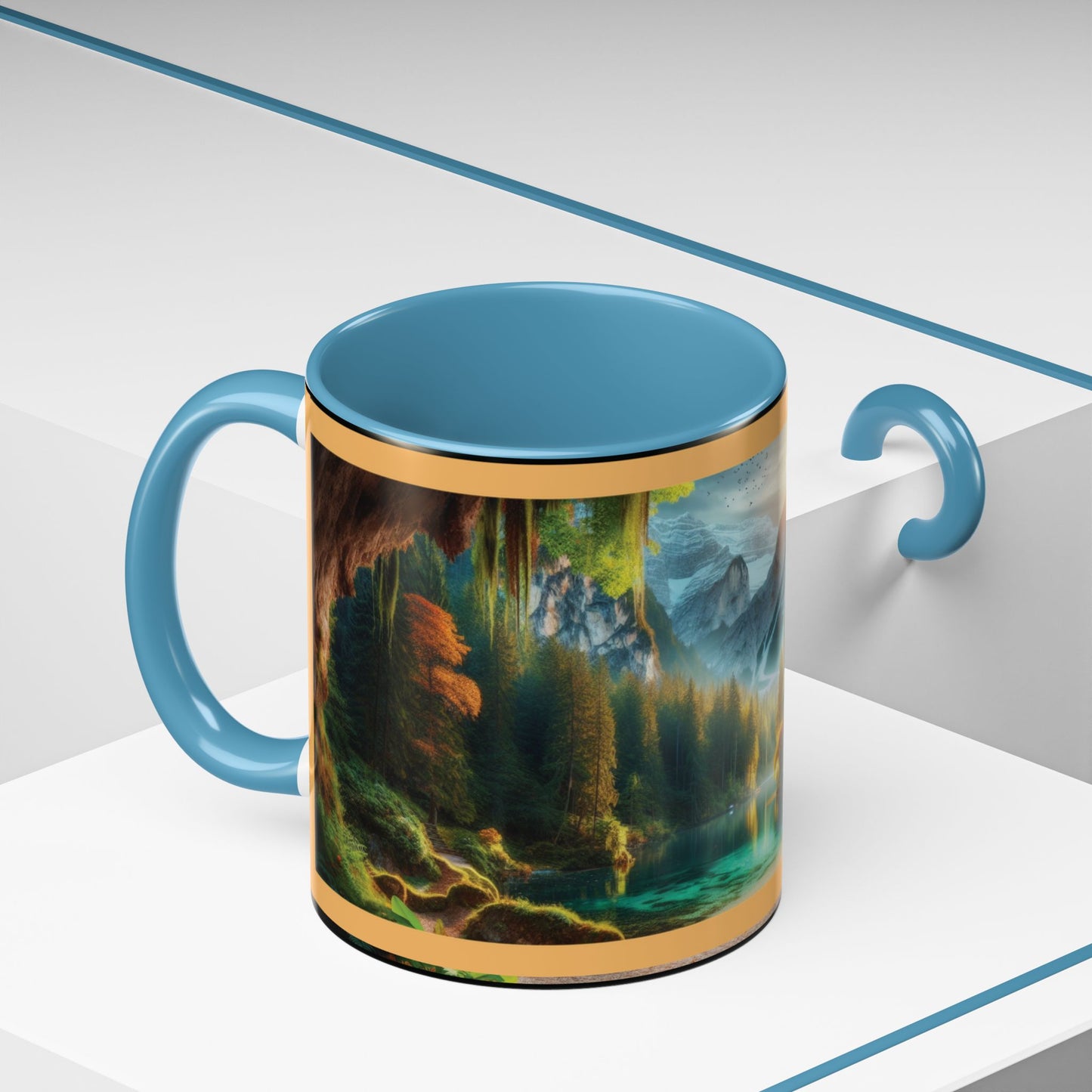 Mug: By the River-Accent Coffee Mug (11oz, 15oz)