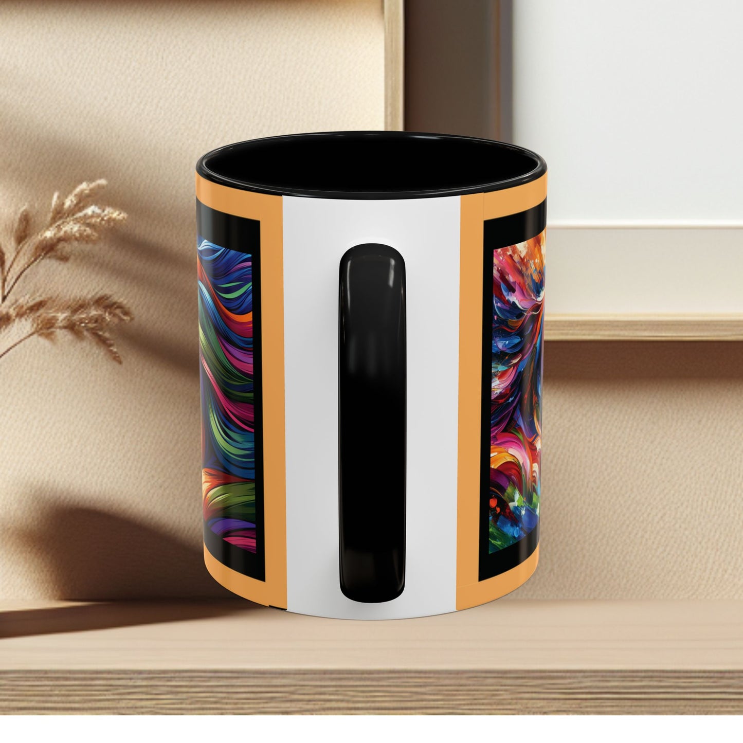 Mug Coffee Multi Color Horses 11oz 15oz