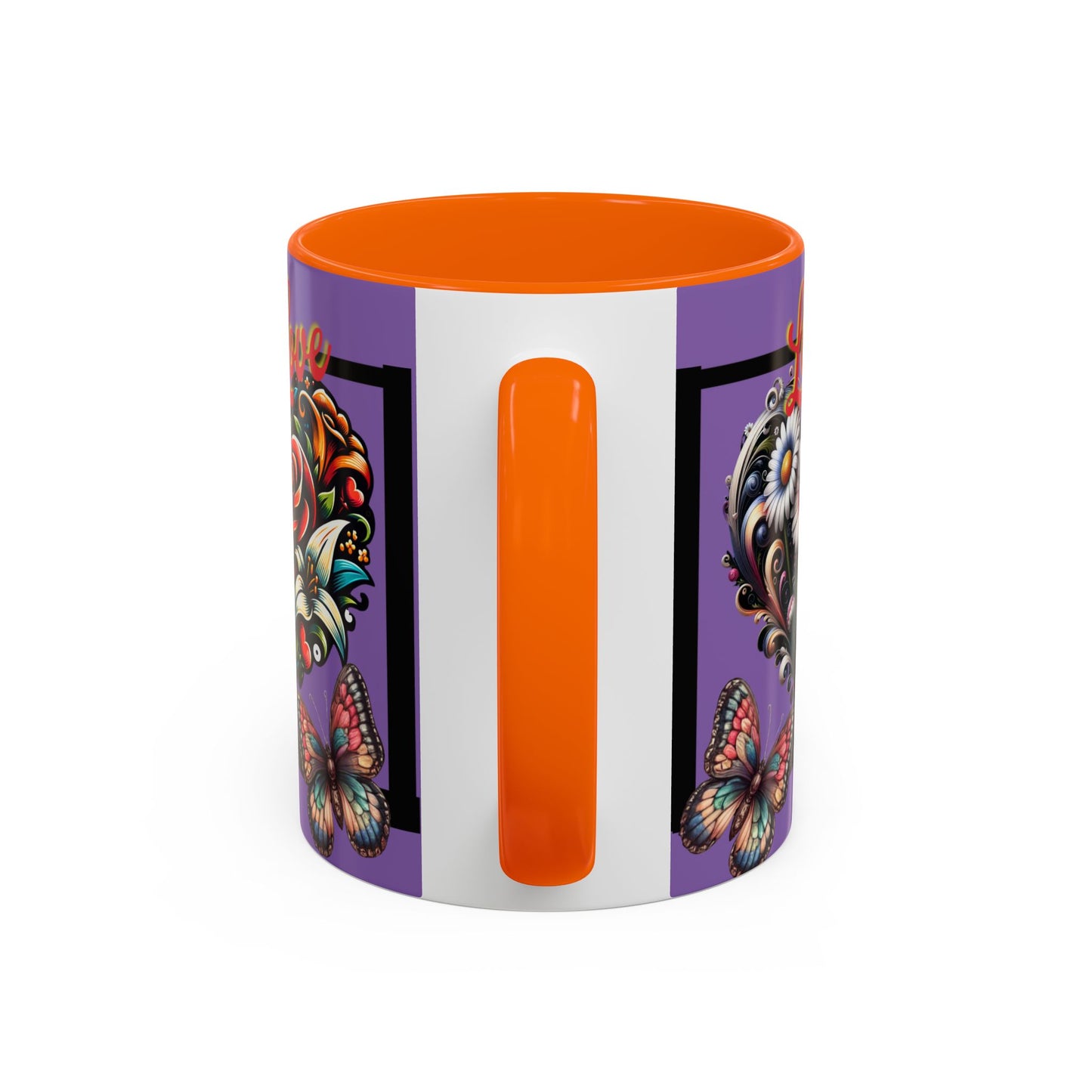 Love Coffee Mug - Vibrant Heart & Horse- Design, 11oz & 15oz