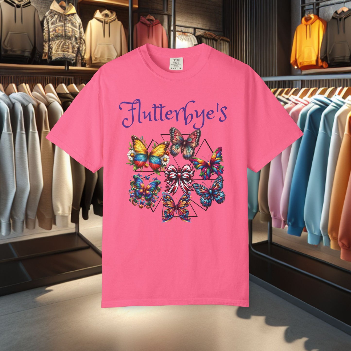 Flutterbye's - Butterfly Lover's Garment-Dyed T-shirt