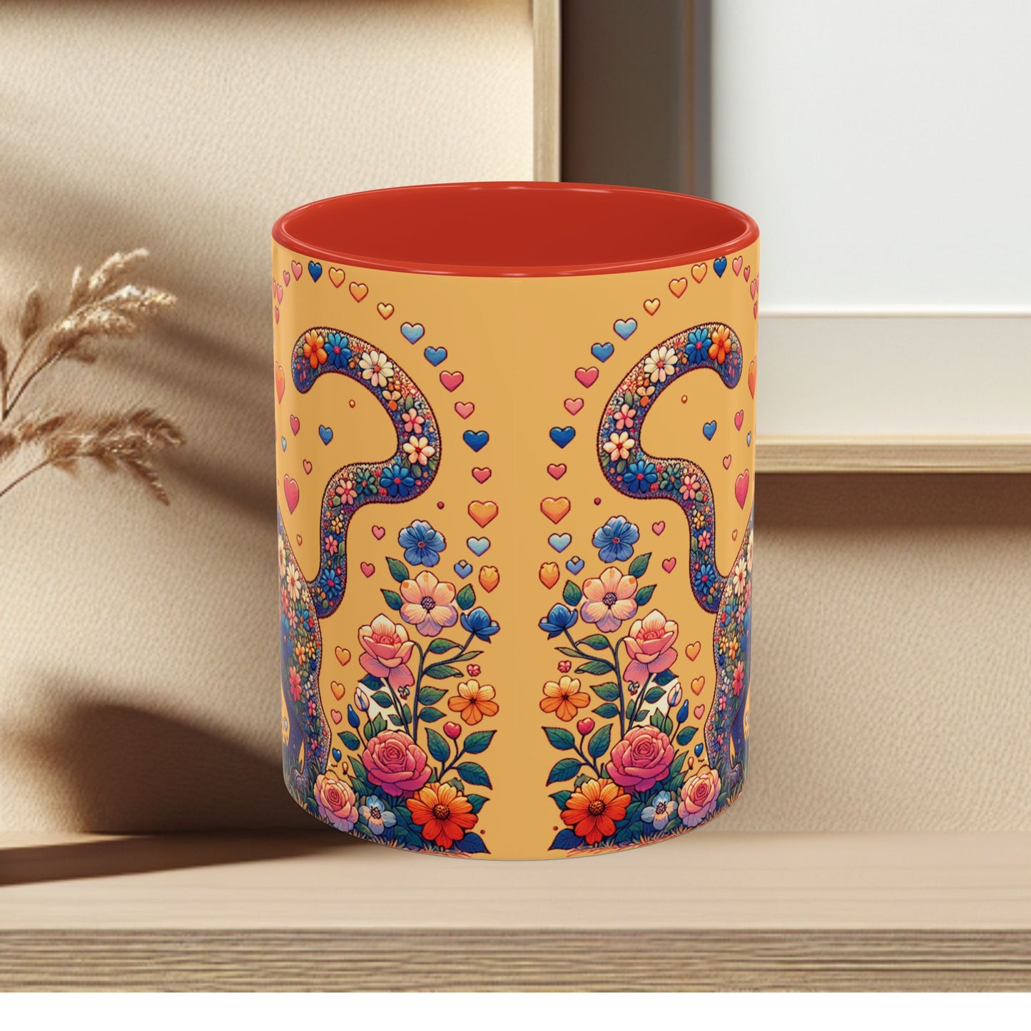Mug- Loving Cat - Accent Coffee Mug (11oz, 15oz) (AOP)