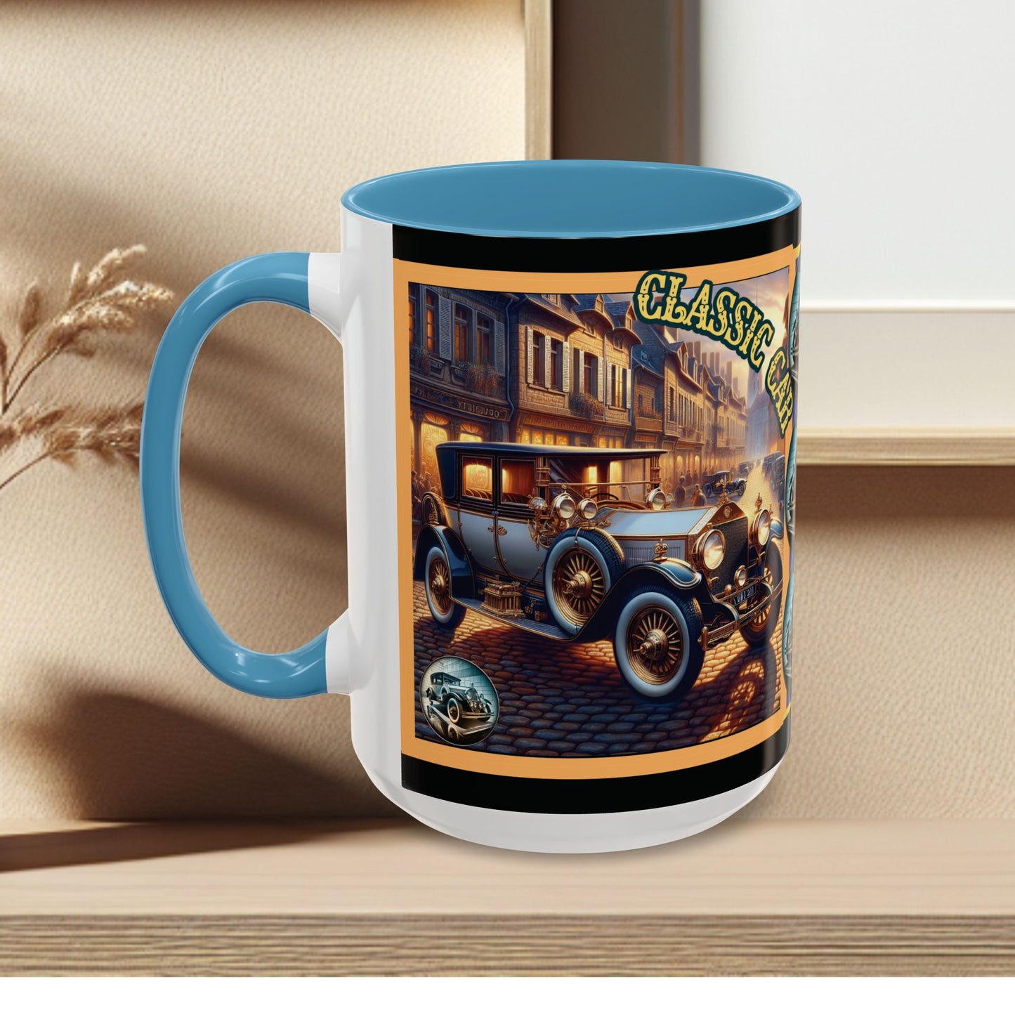 Mug-Blue Classic Car - Accent Coffee Mug (11oz, 15oz)