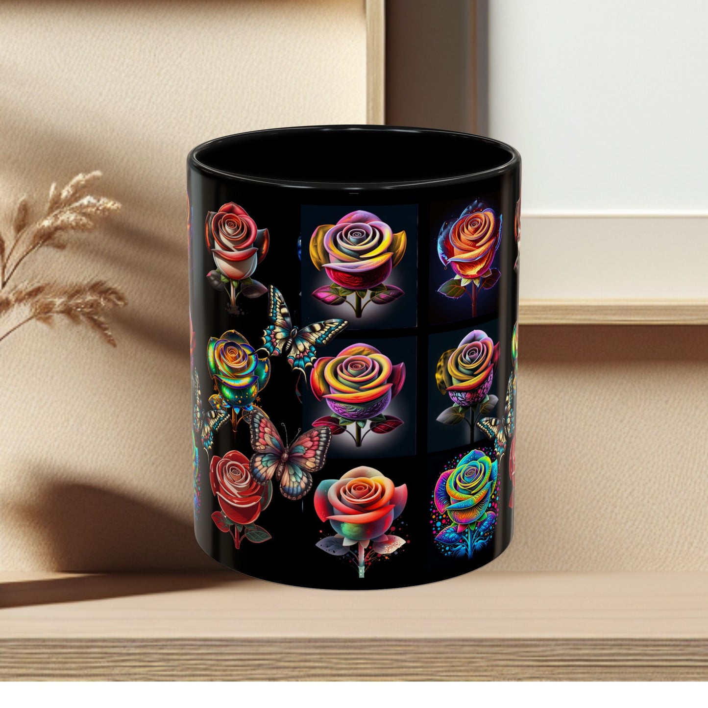 Floral Accent Mug - Perfect Gift for Garden Lovers