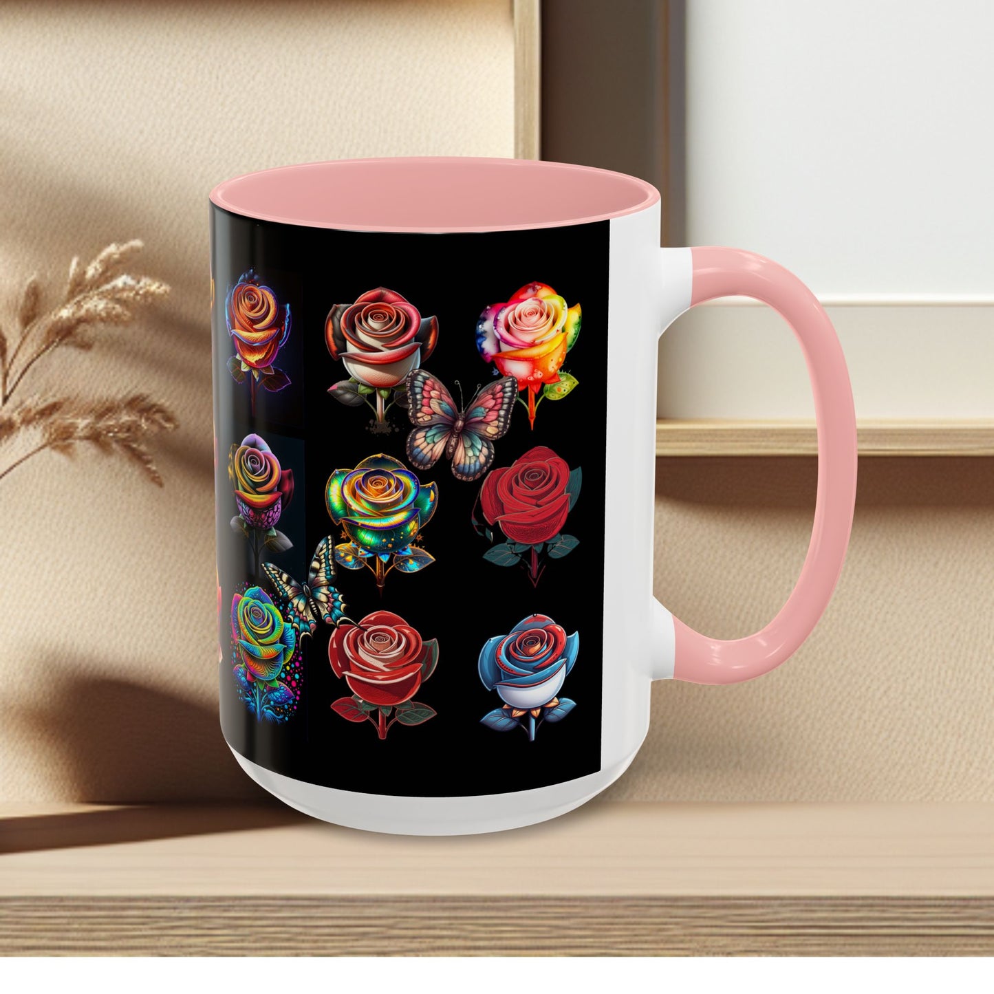 Floral Accent Mug - Perfect Gift for Garden Lovers