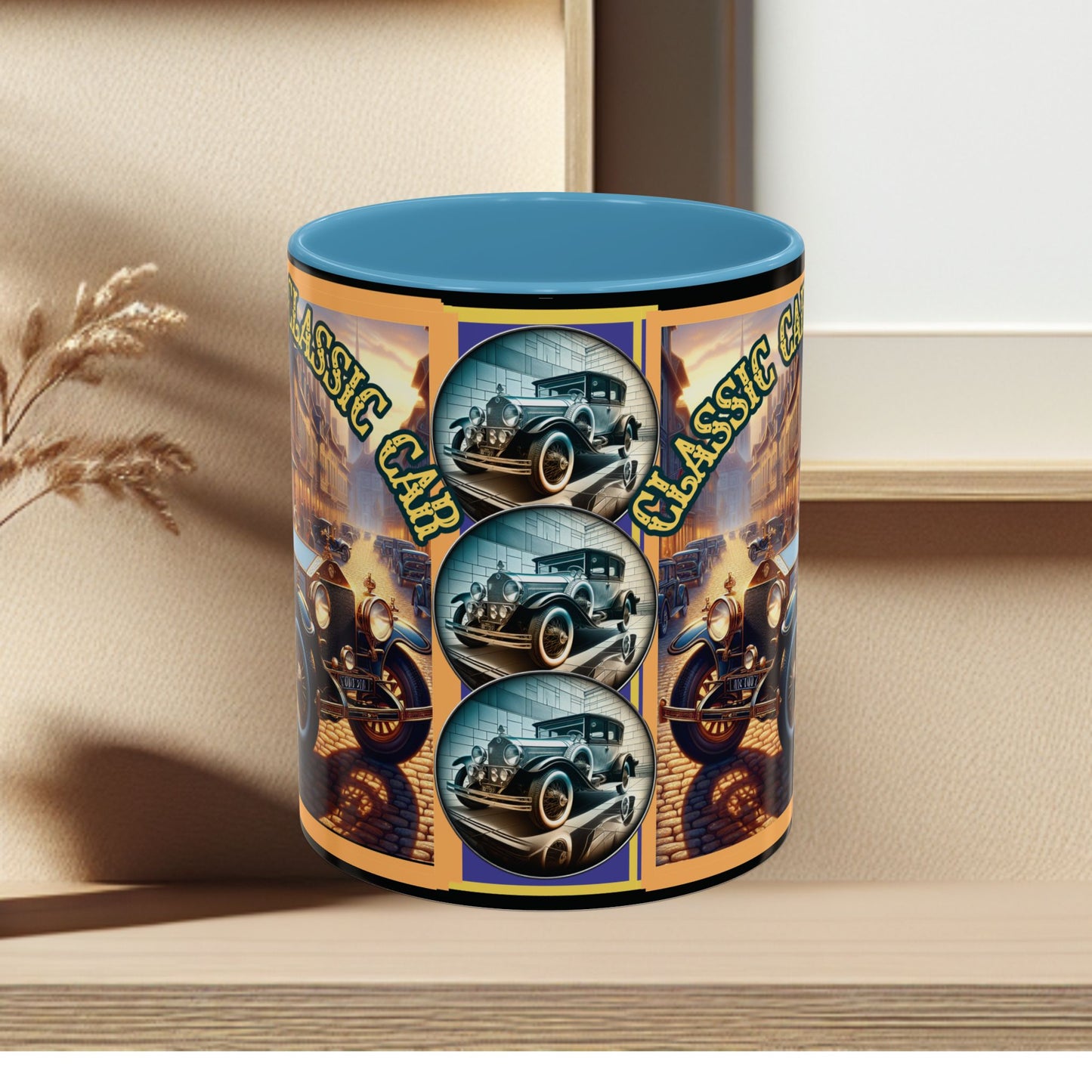 Mug-Blue Classic Car - Accent Coffee Mug (11oz, 15oz)