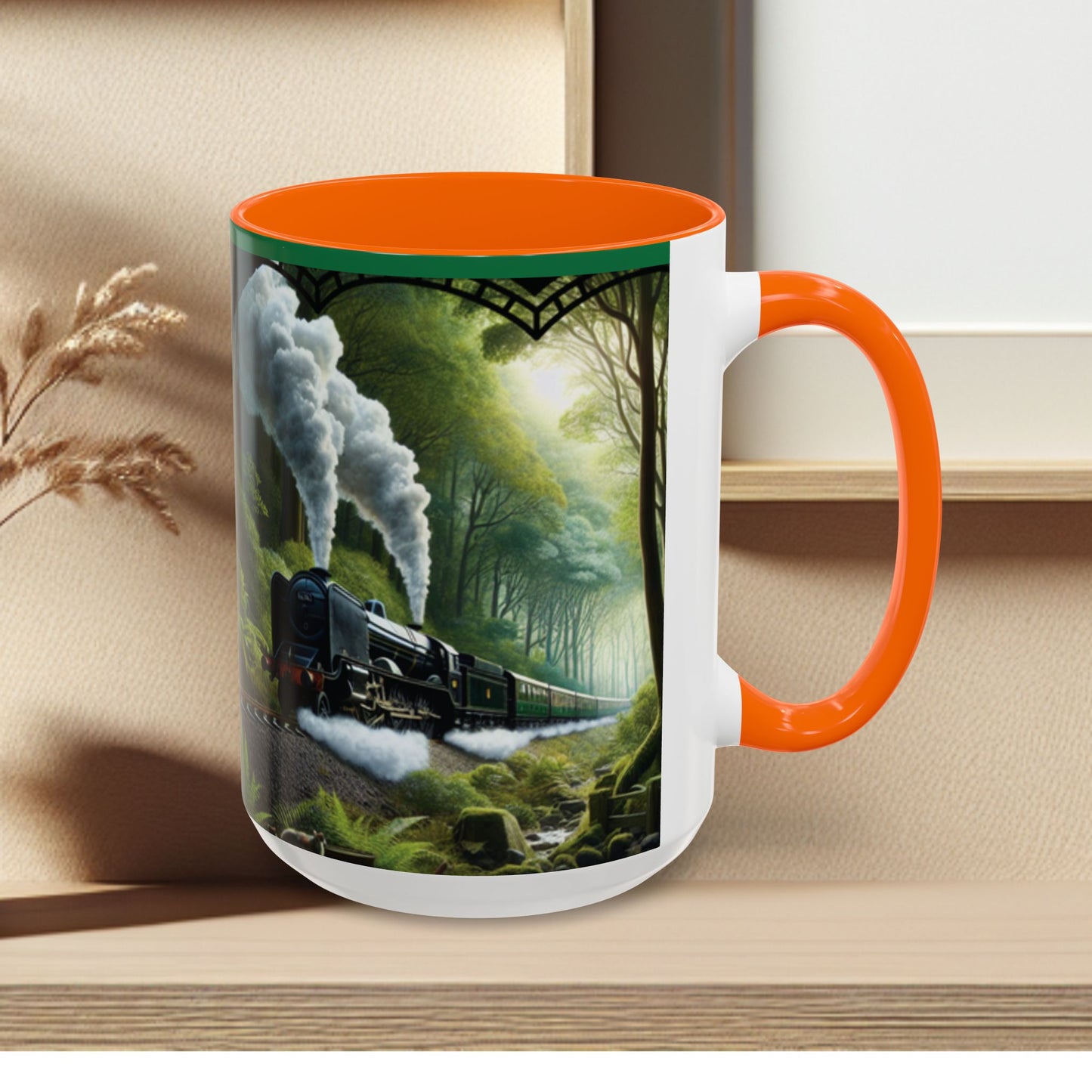 Mug - Jungle Train - Accent Coffee Mug (11oz, 15oz) (AOP)