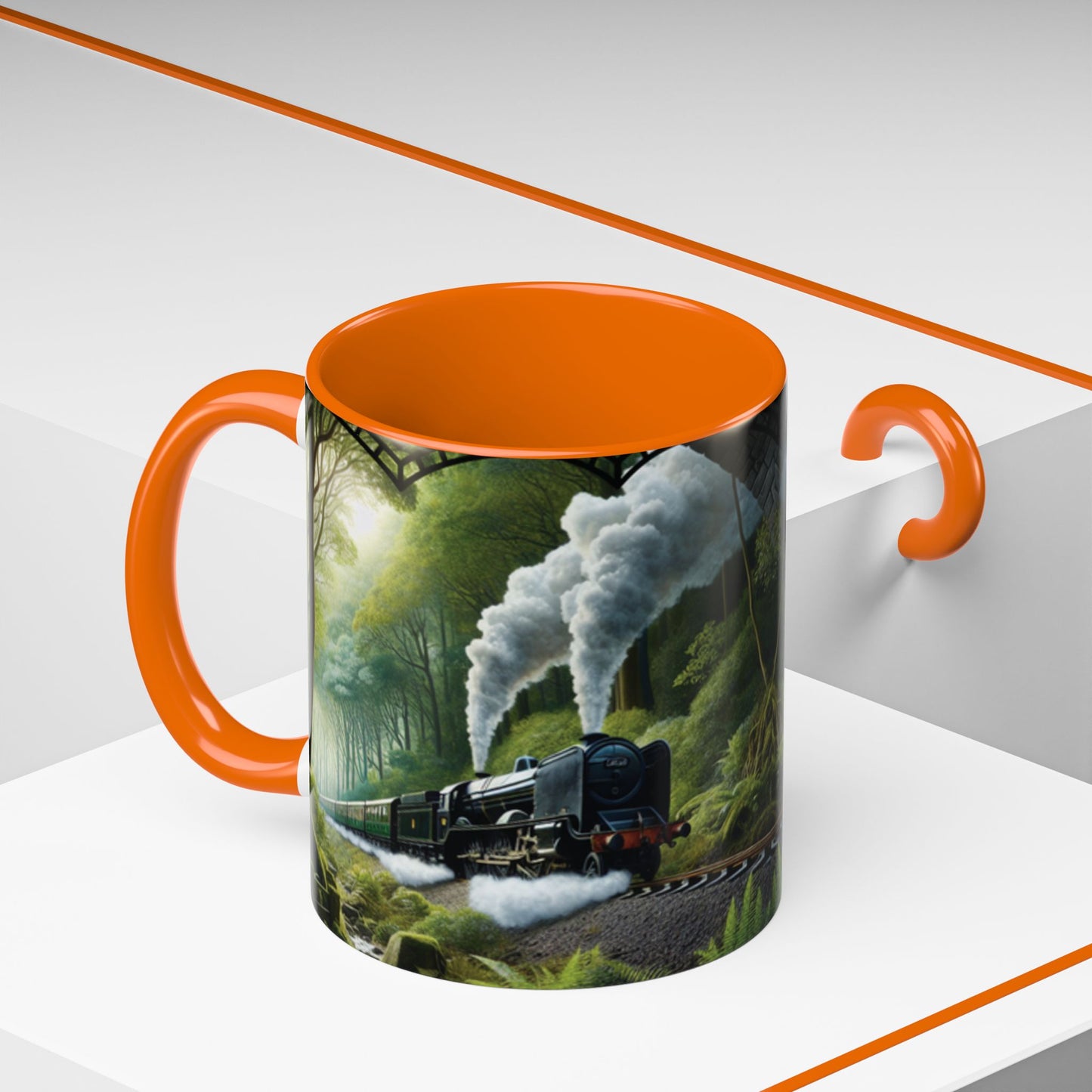 Mug - Jungle Train - Accent Coffee Mug (11oz, 15oz) (AOP)