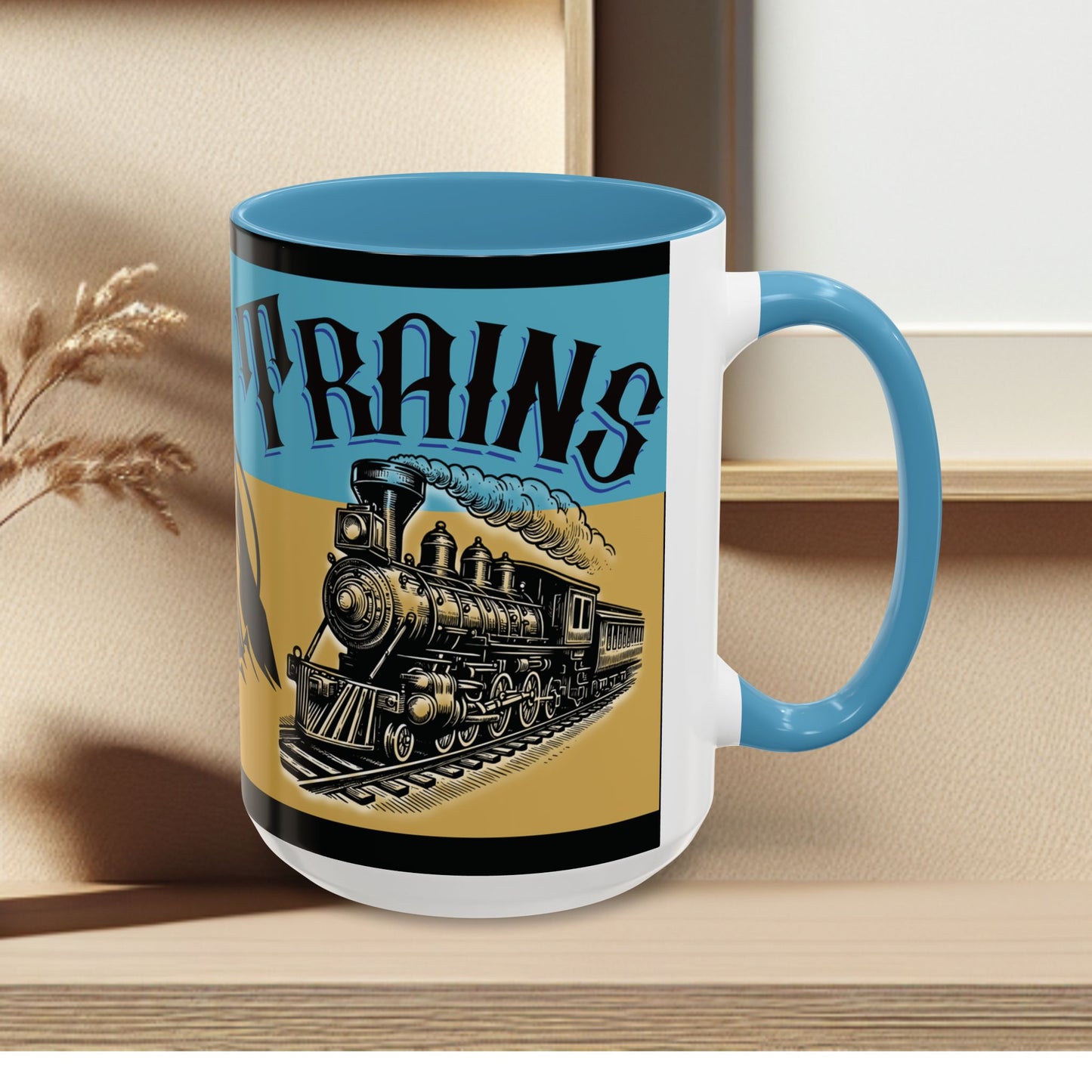 Mug-Trains Accent Coffee Mug