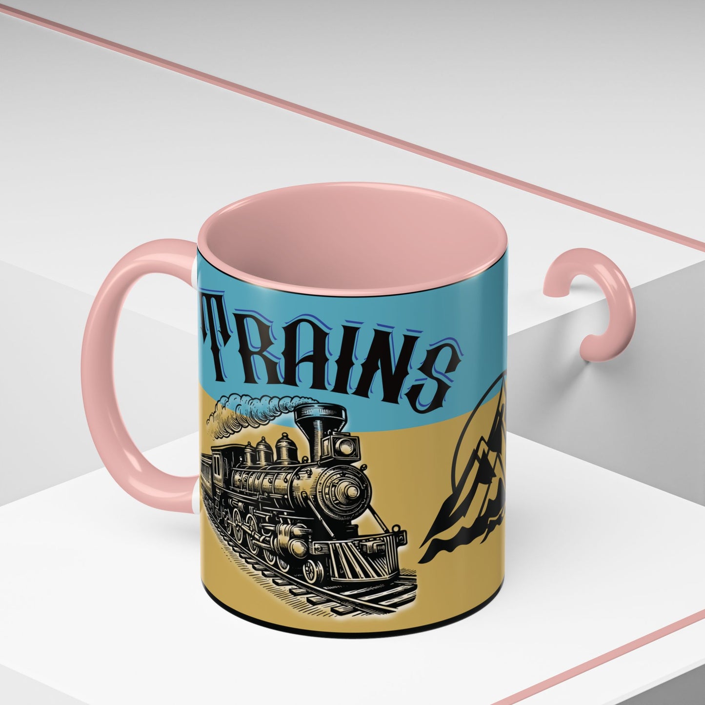 Mug-Trains Accent Coffee Mug