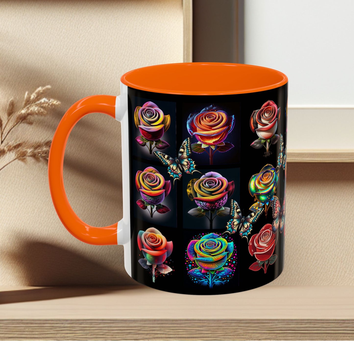 Floral Accent Mug - Perfect Gift for Garden Lovers