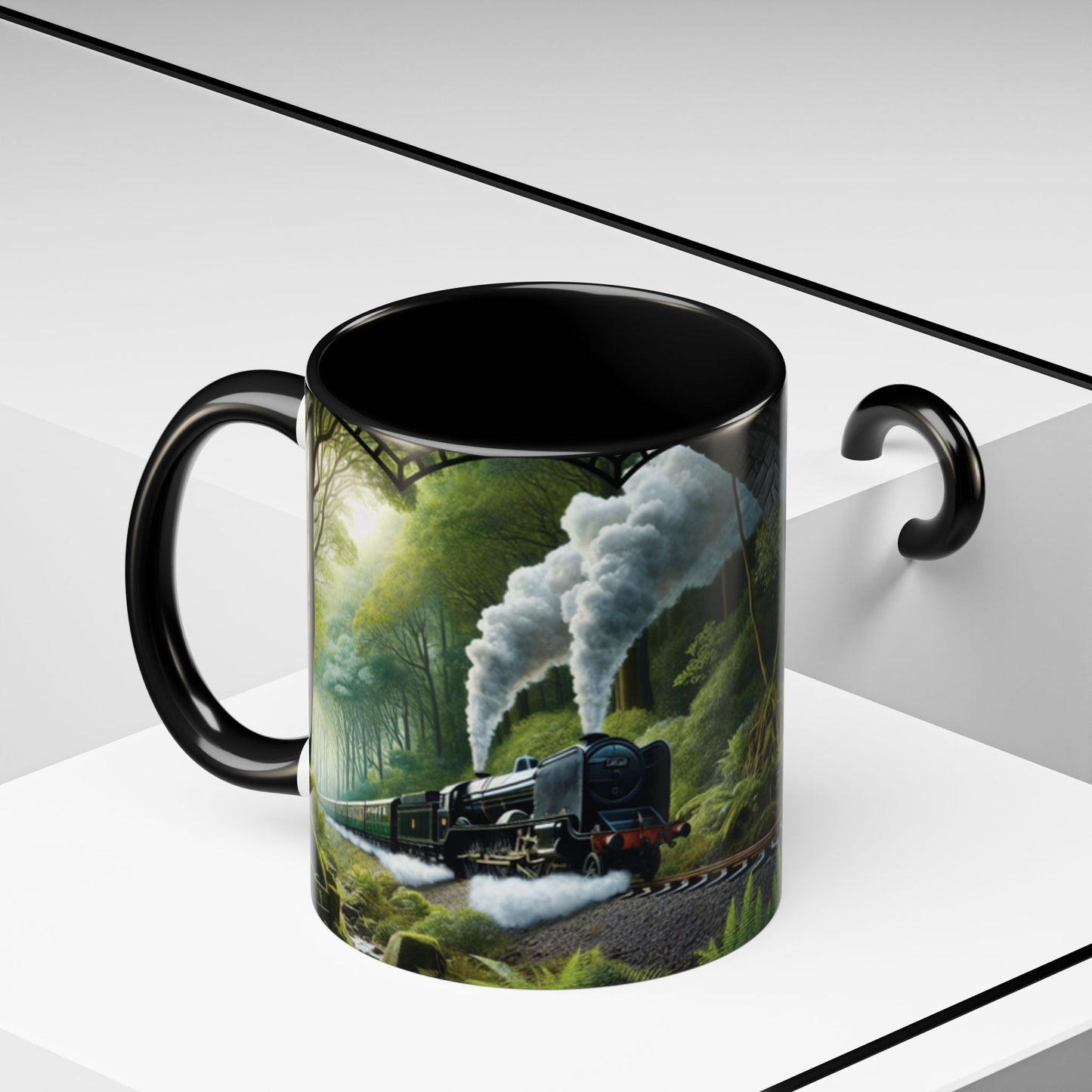 Mug - Jungle Train - Accent Coffee Mug (11oz, 15oz) (AOP)