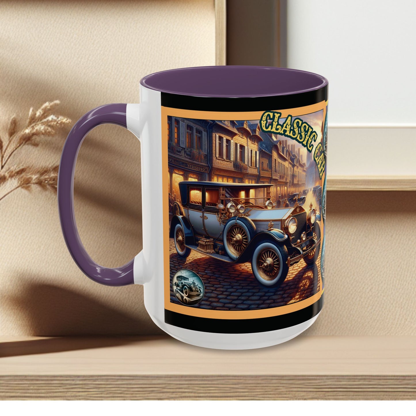 Mug-Blue Classic Car - Accent Coffee Mug (11oz, 15oz)