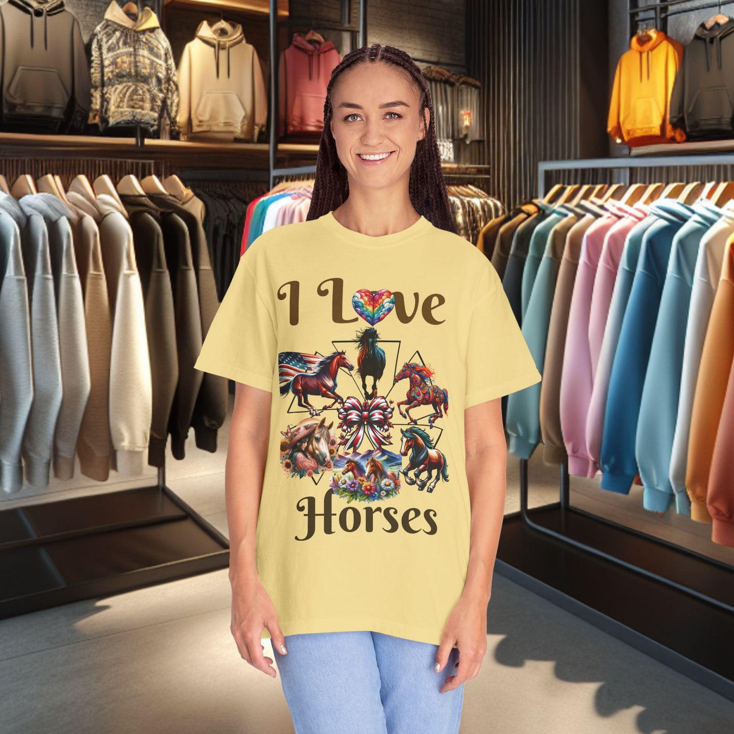 Boho I Love Horses T-shirt