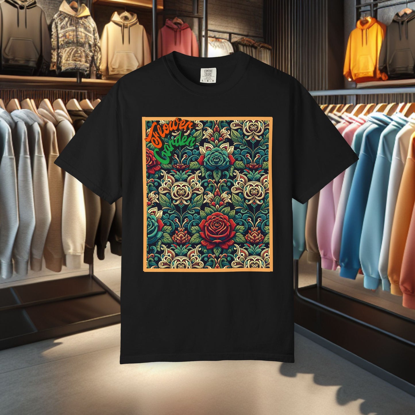 Unisex T-shirt- Flower Garden - Comfort Colors 1717-