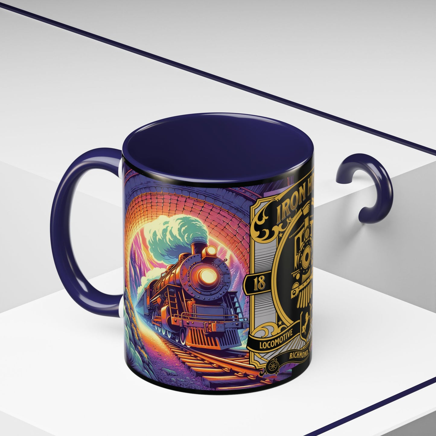 Mug- Steam Engine Iron Horse Accent Coffee Mug (11oz)