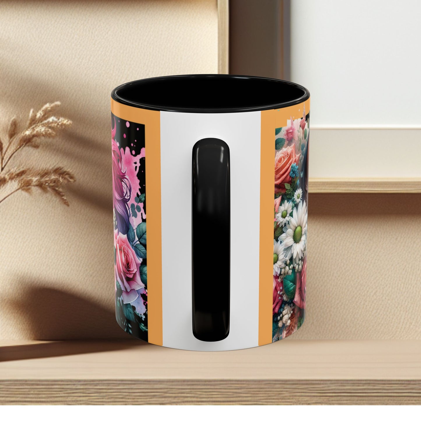 Coffee Mug Horses in Flowers 11oz 15oz