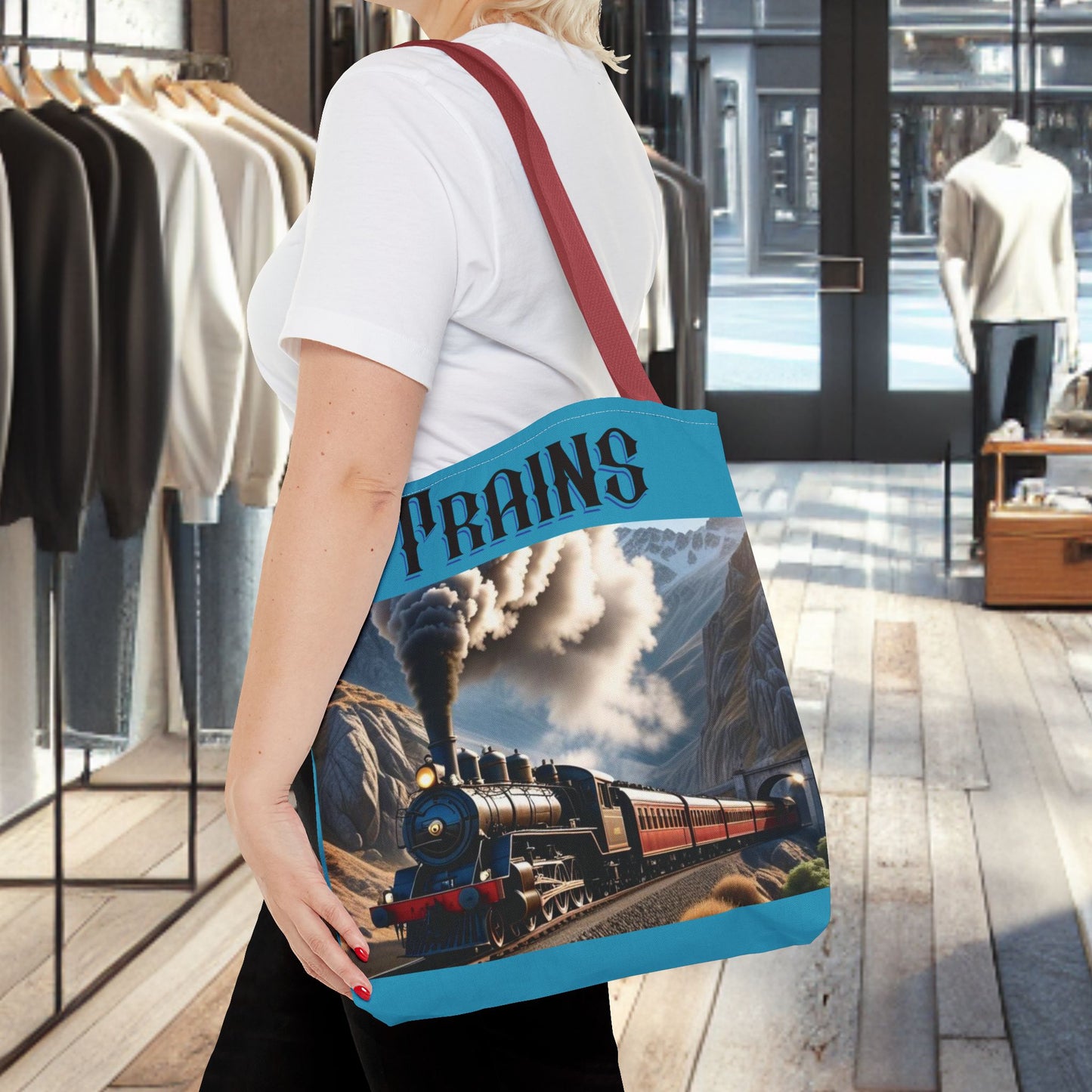 Tote Bag- Trains -Tote Bag (AOP)