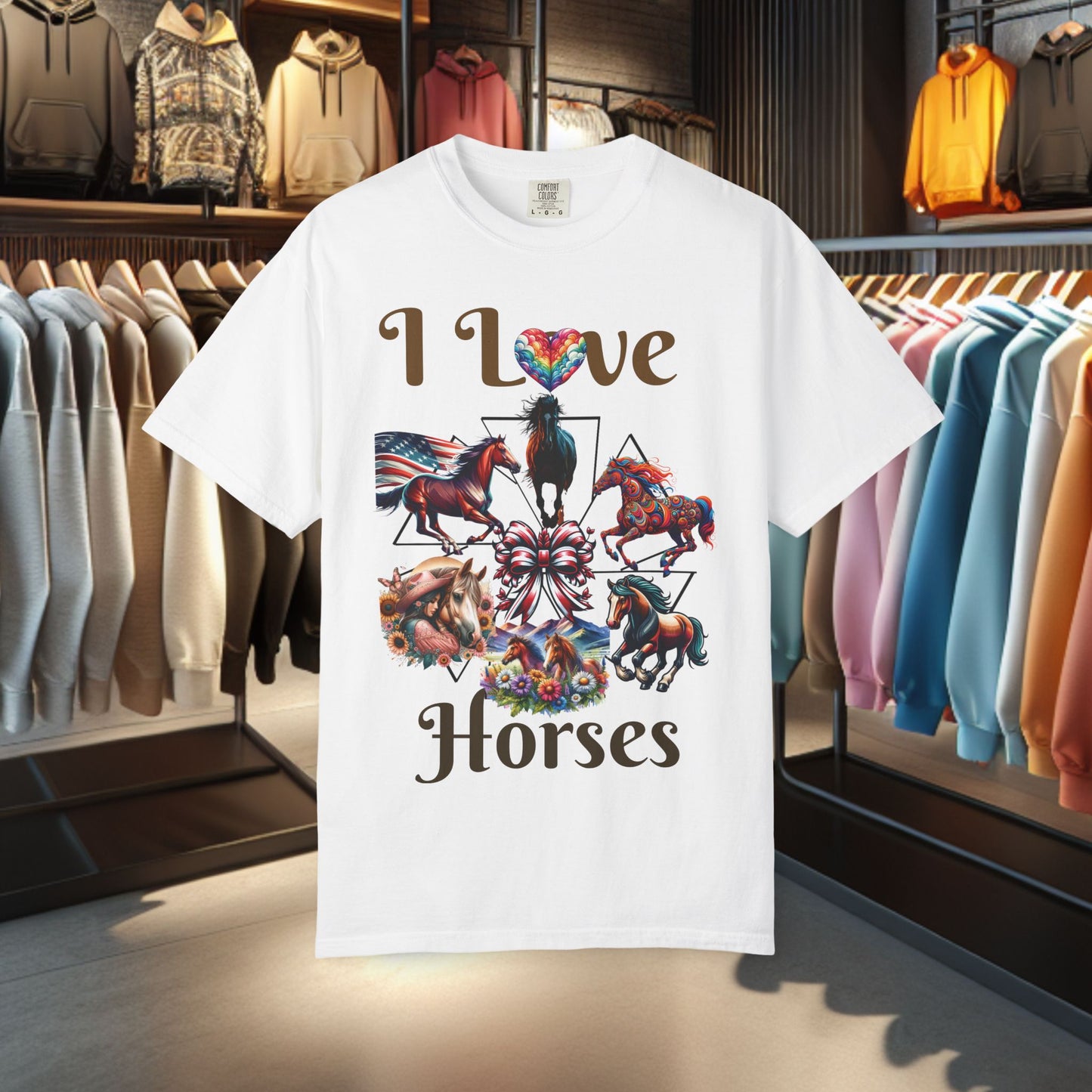 Boho I Love Horses T-shirt