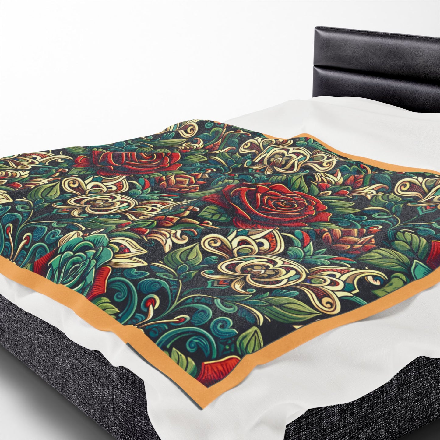 Blanket 60X80- Rose Garden Velveteen Plush Blanket