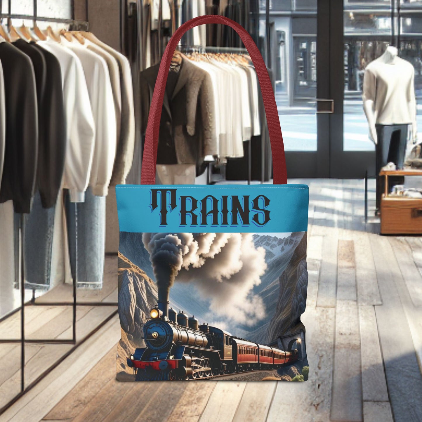 Tote Bag- Trains -Tote Bag (AOP)