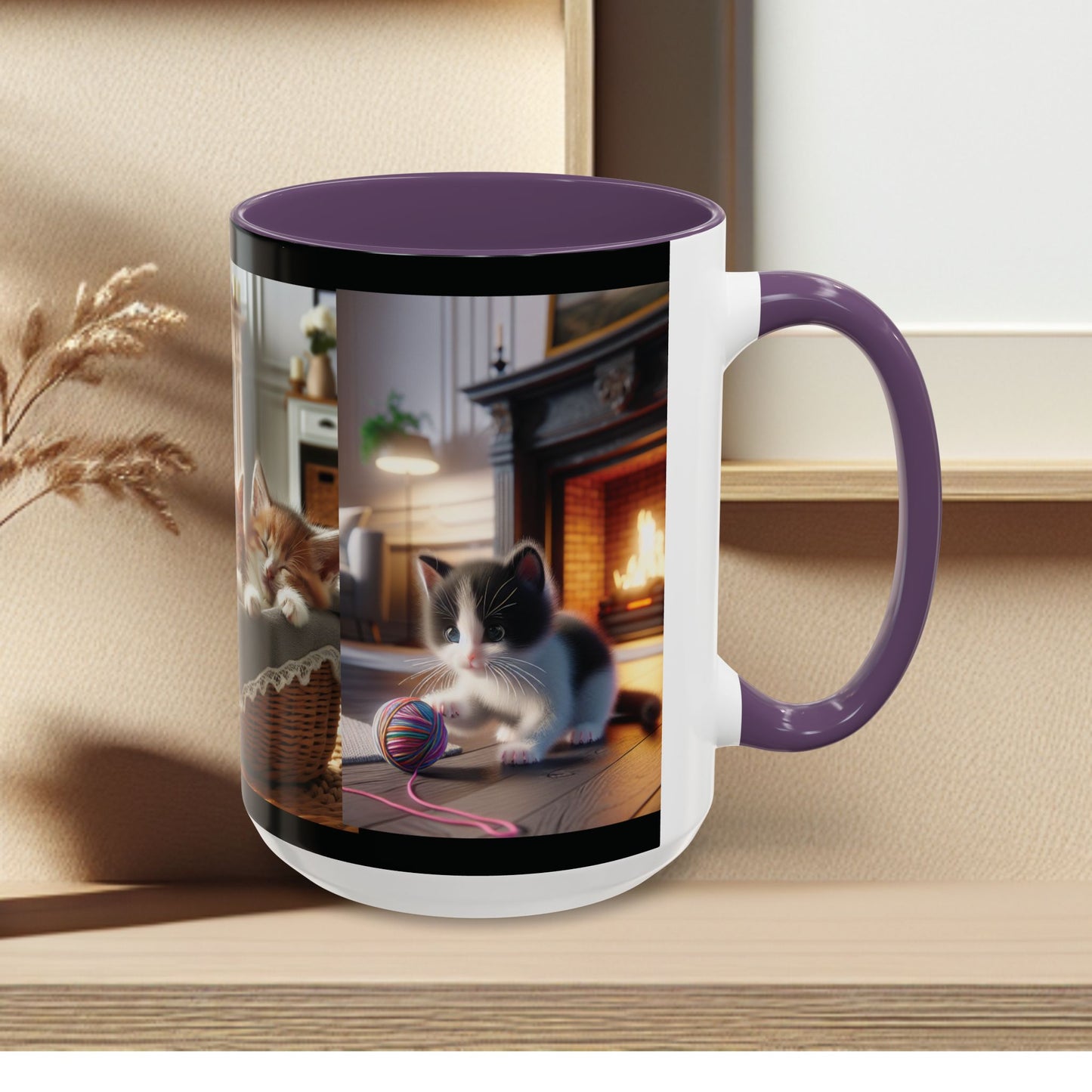Mug- Kittens - Accent Coffee Mug (11oz, 15oz) (AOP)