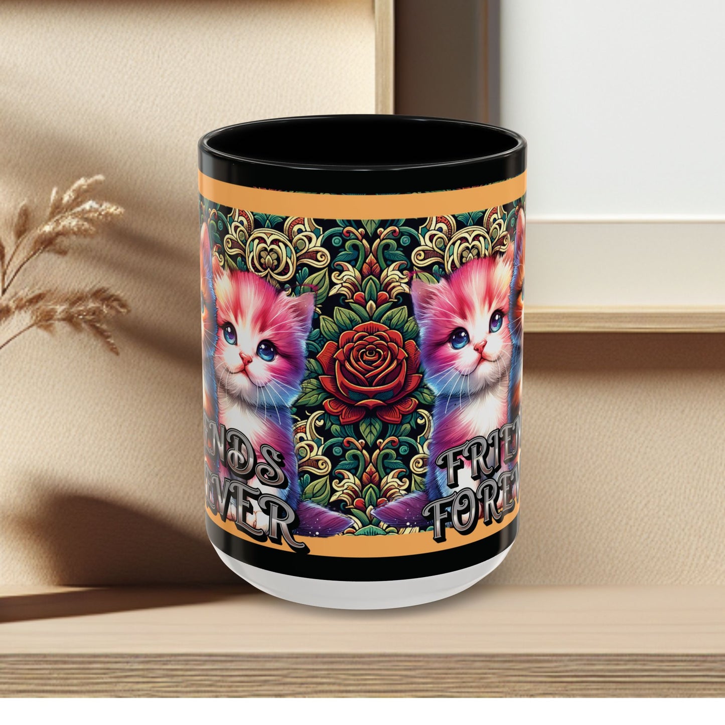 Coffee Mug Kittens Friends Forever