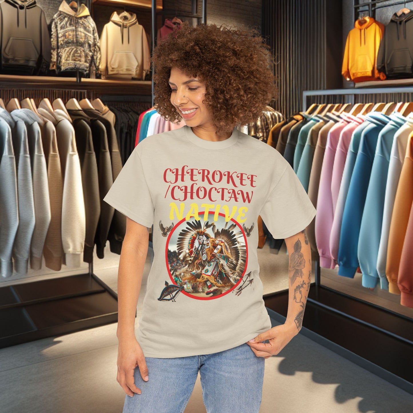 Cherokee / Choctaw Native- Heavy Cotton Tee