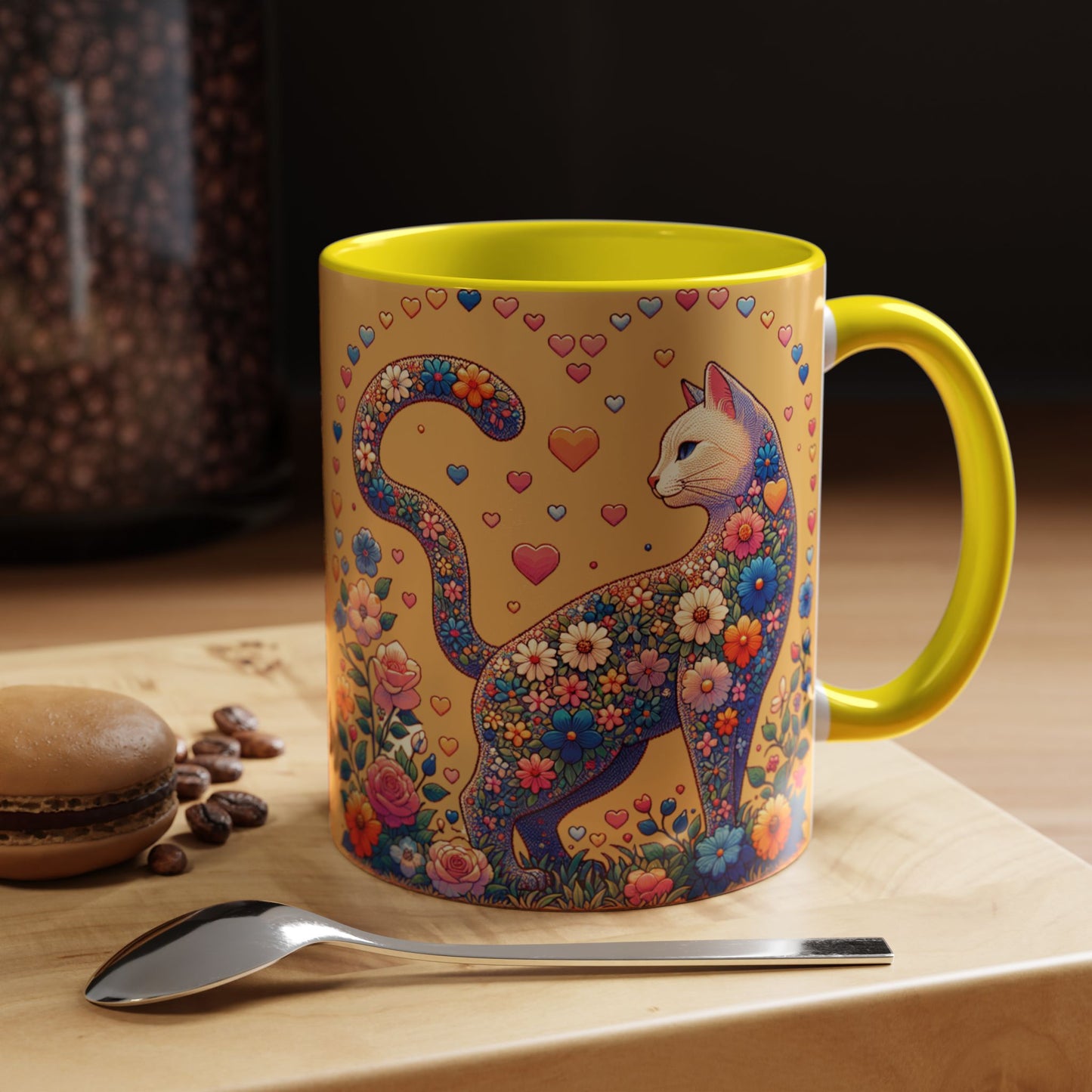 Mug- Loving Cat - Accent Coffee Mug (11oz, 15oz) (AOP)